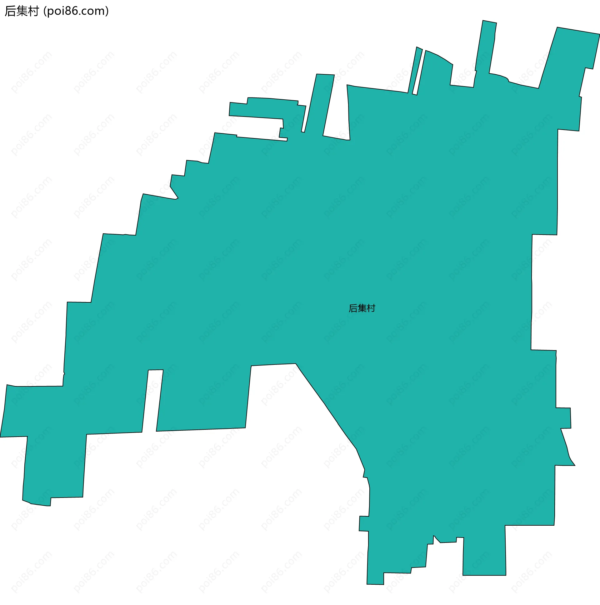 后集村边界地图