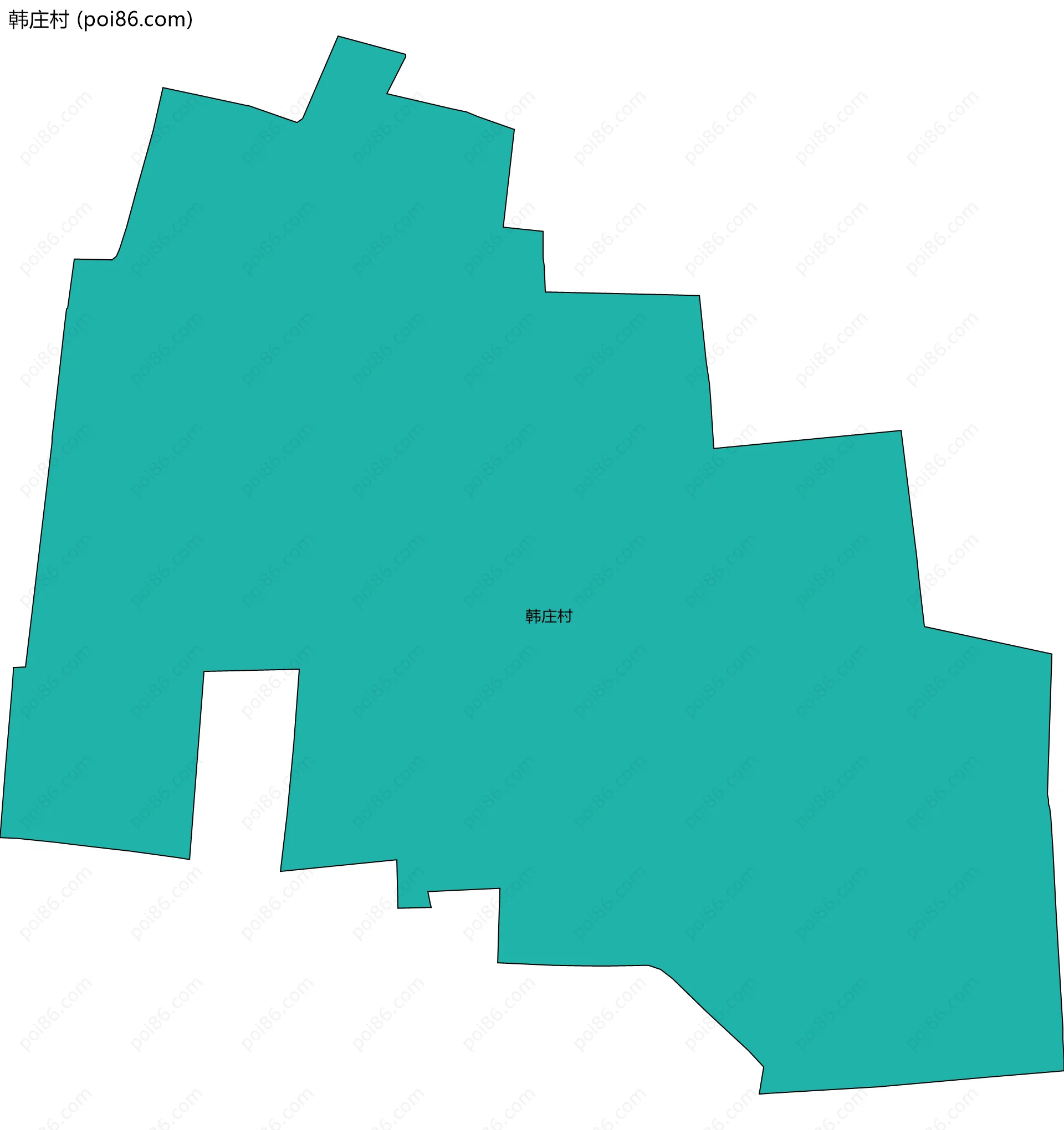 韩庄村边界地图