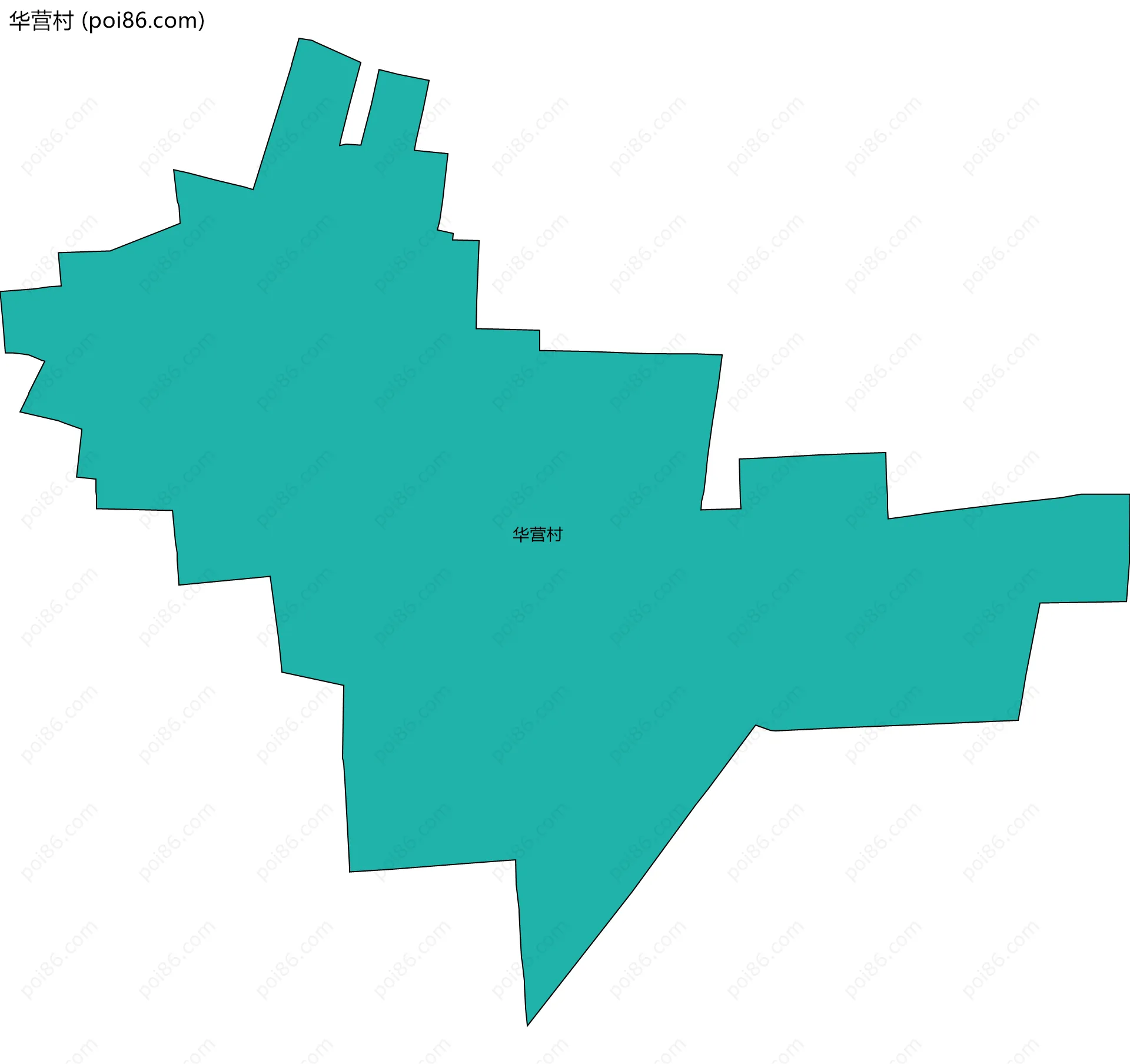 华营村边界地图