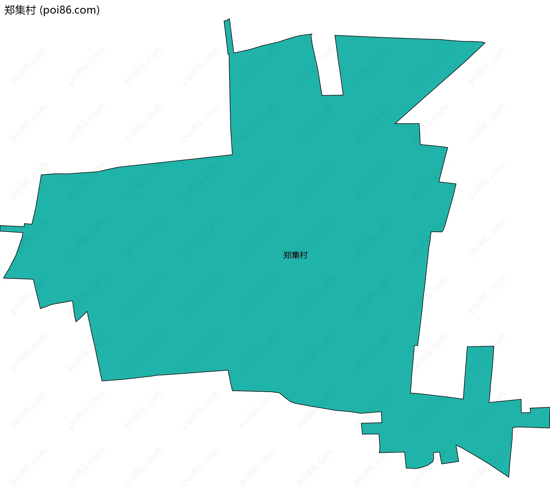 郑集村边界地图