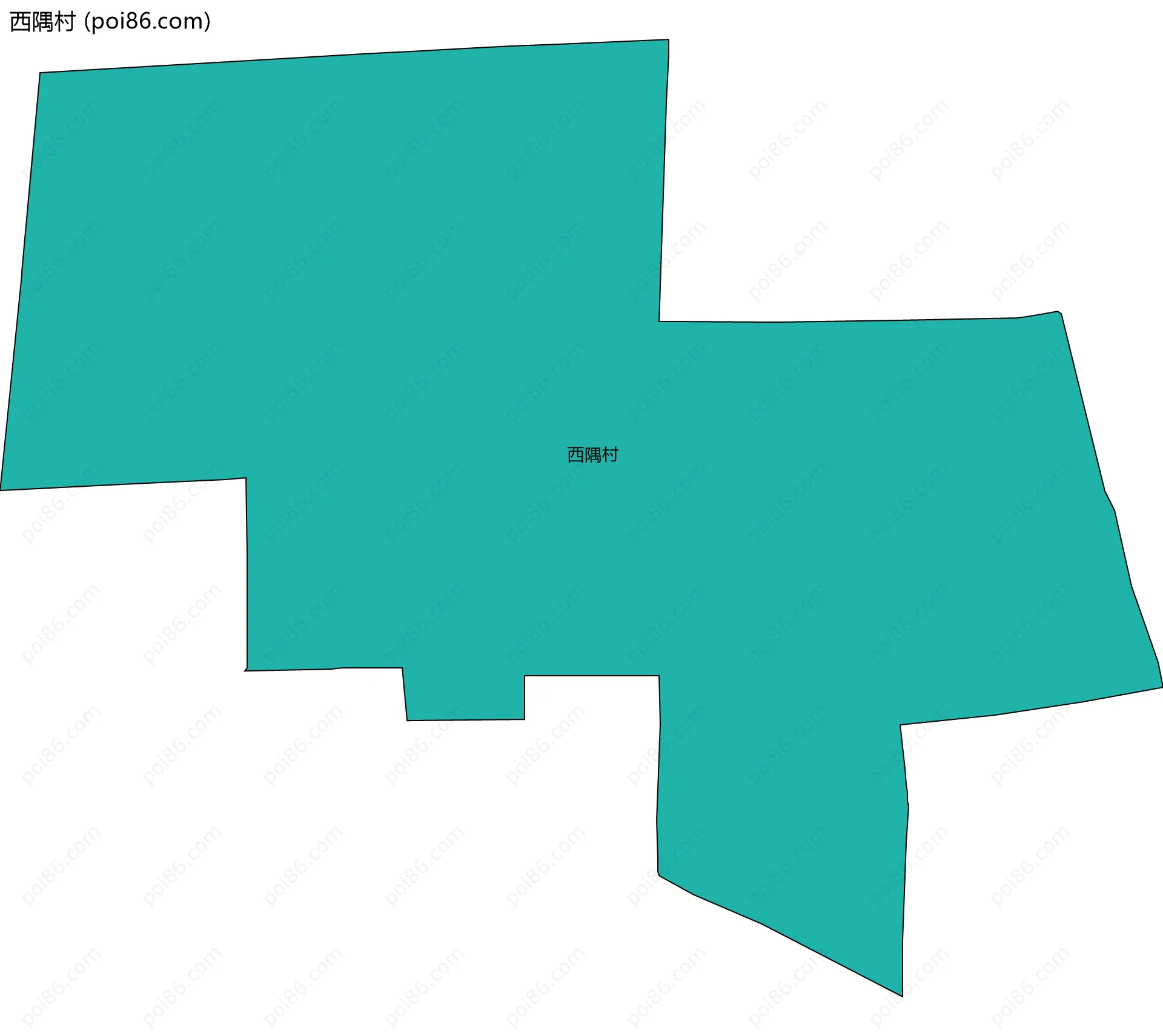 西隅村边界地图