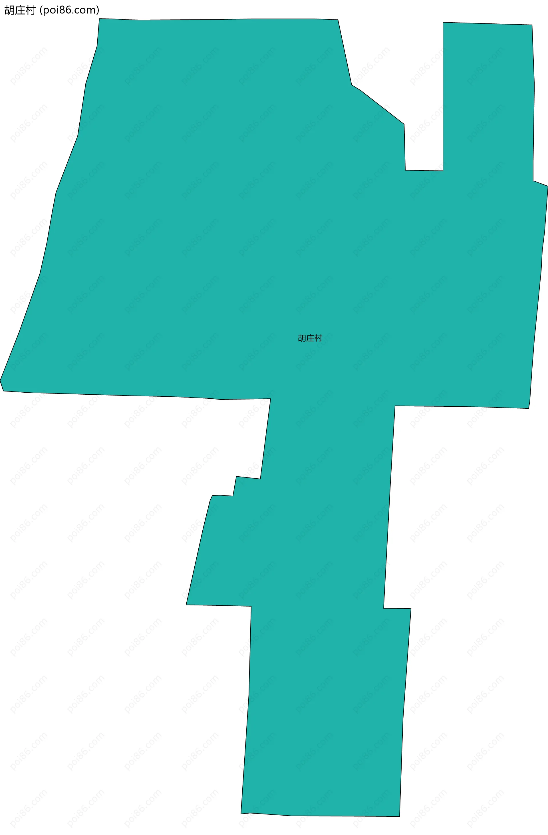 胡庄村边界地图