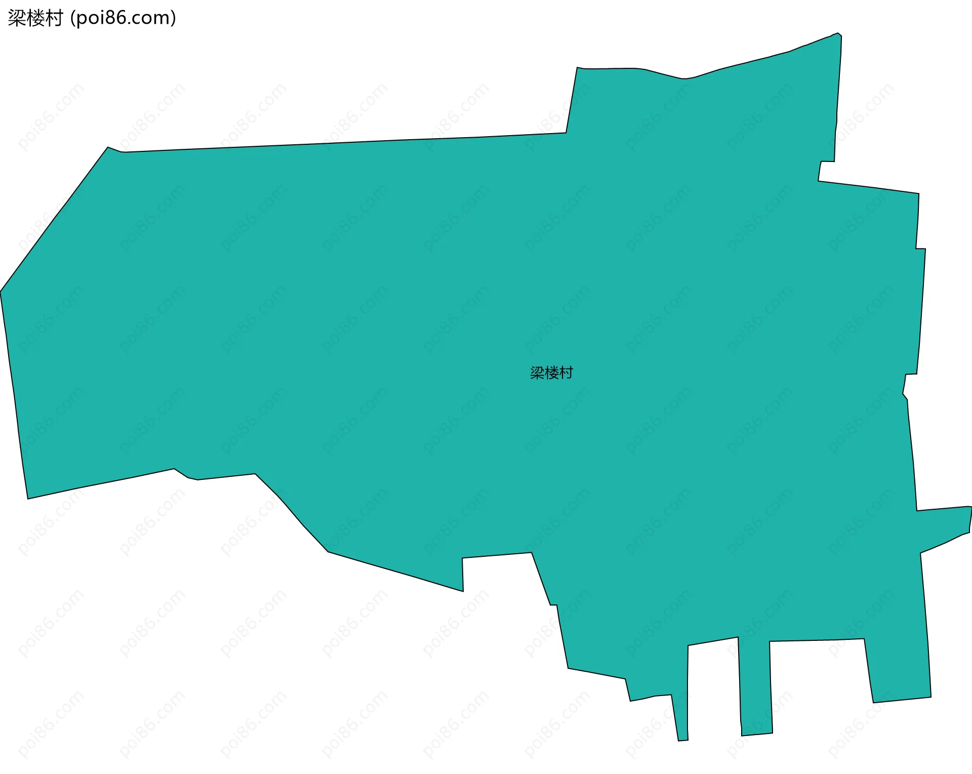 梁楼村边界地图