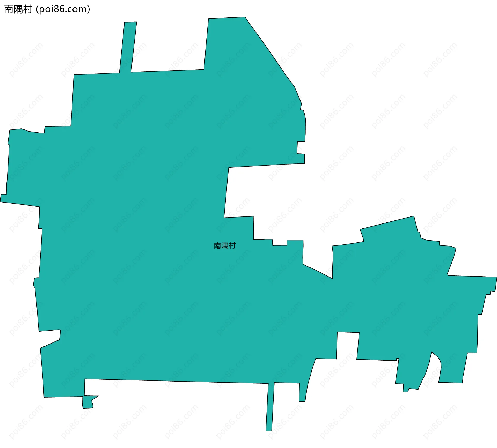 南隅村边界地图