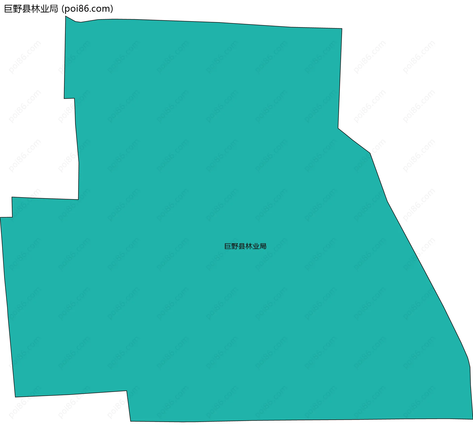 巨野县林业局边界地图
