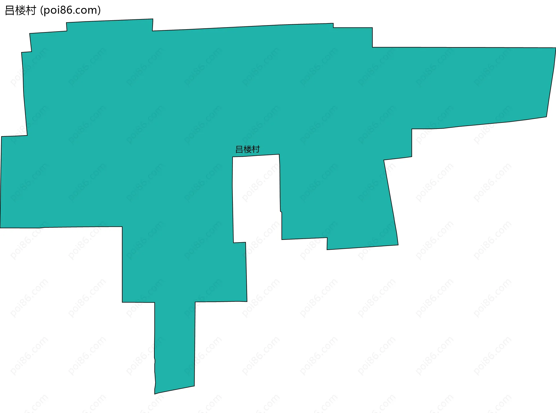 吕楼村边界地图