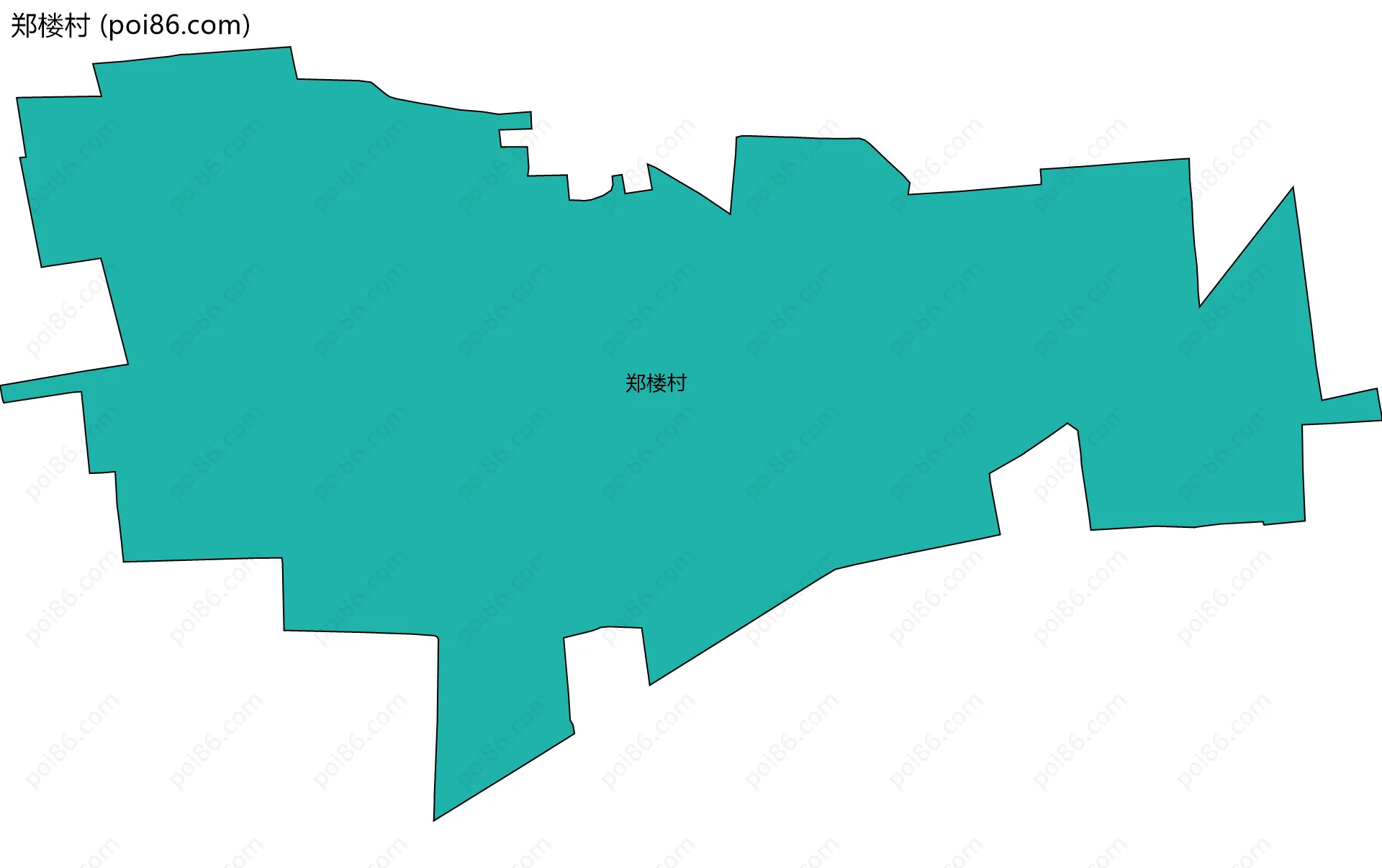 郑楼村边界地图