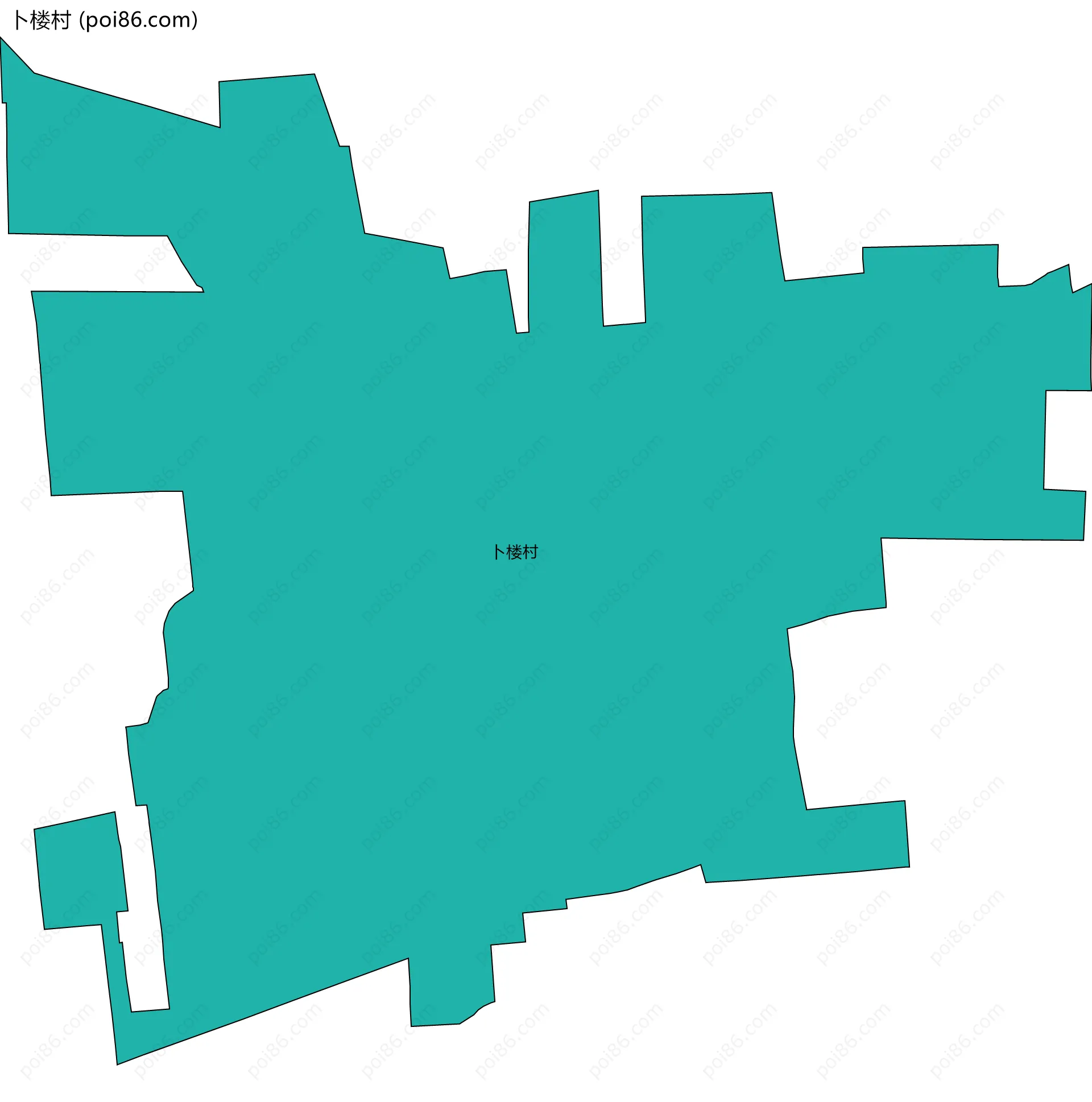 卜楼村边界地图