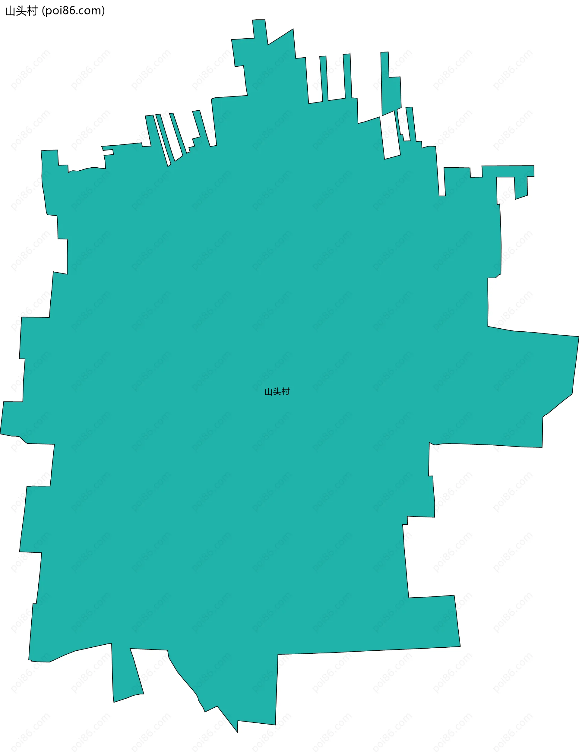 山头村边界地图