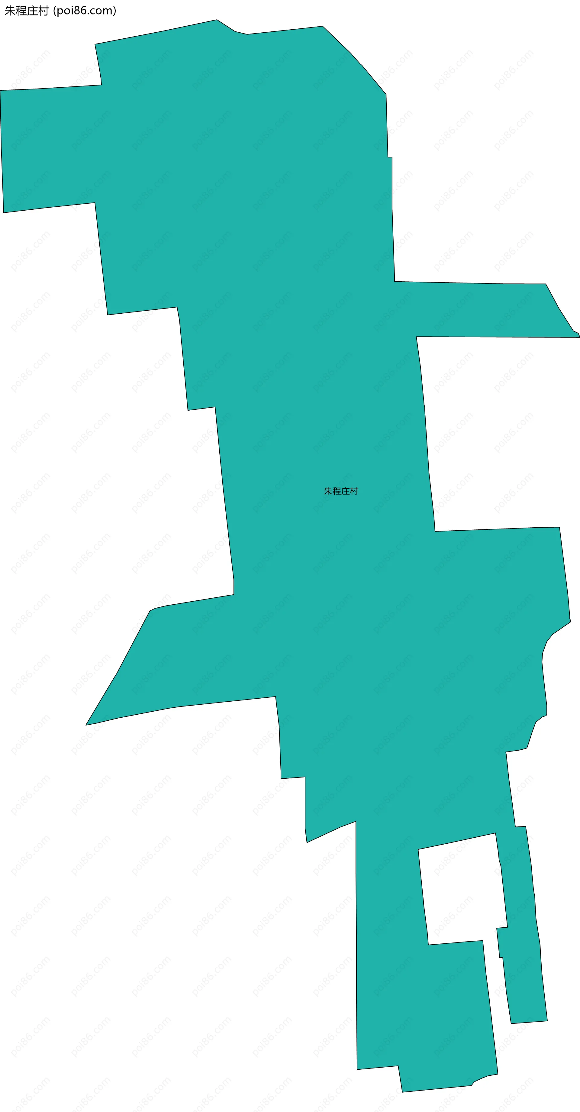 朱程庄村边界地图