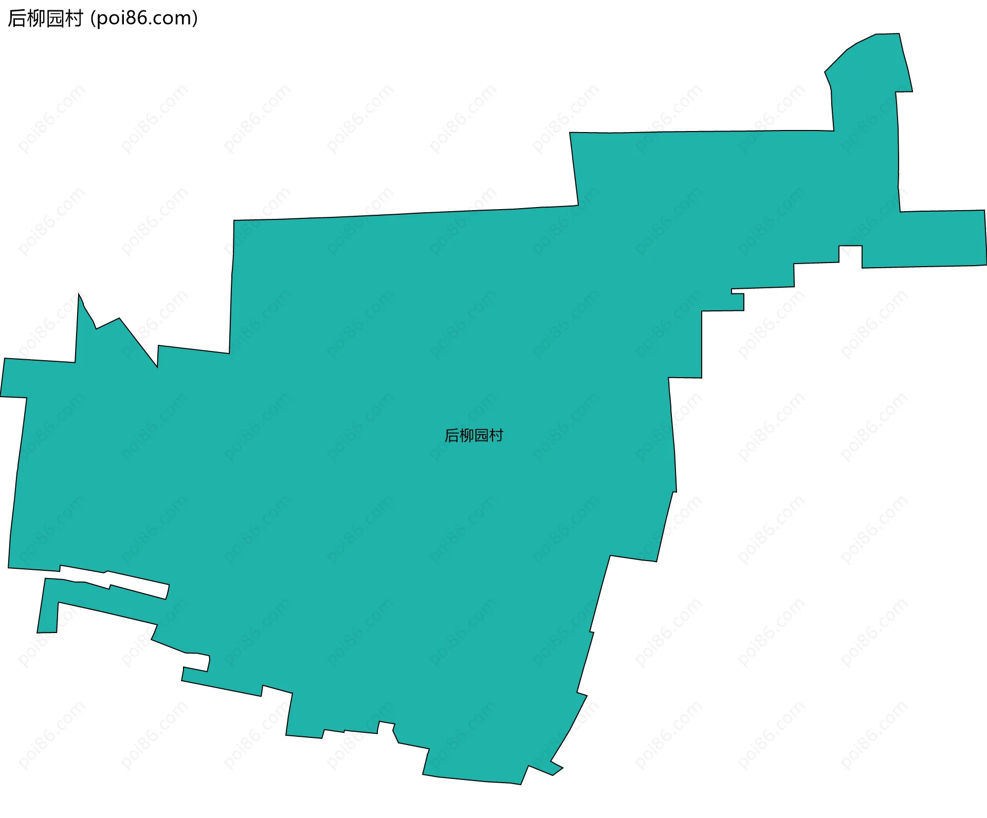 后柳园村边界地图