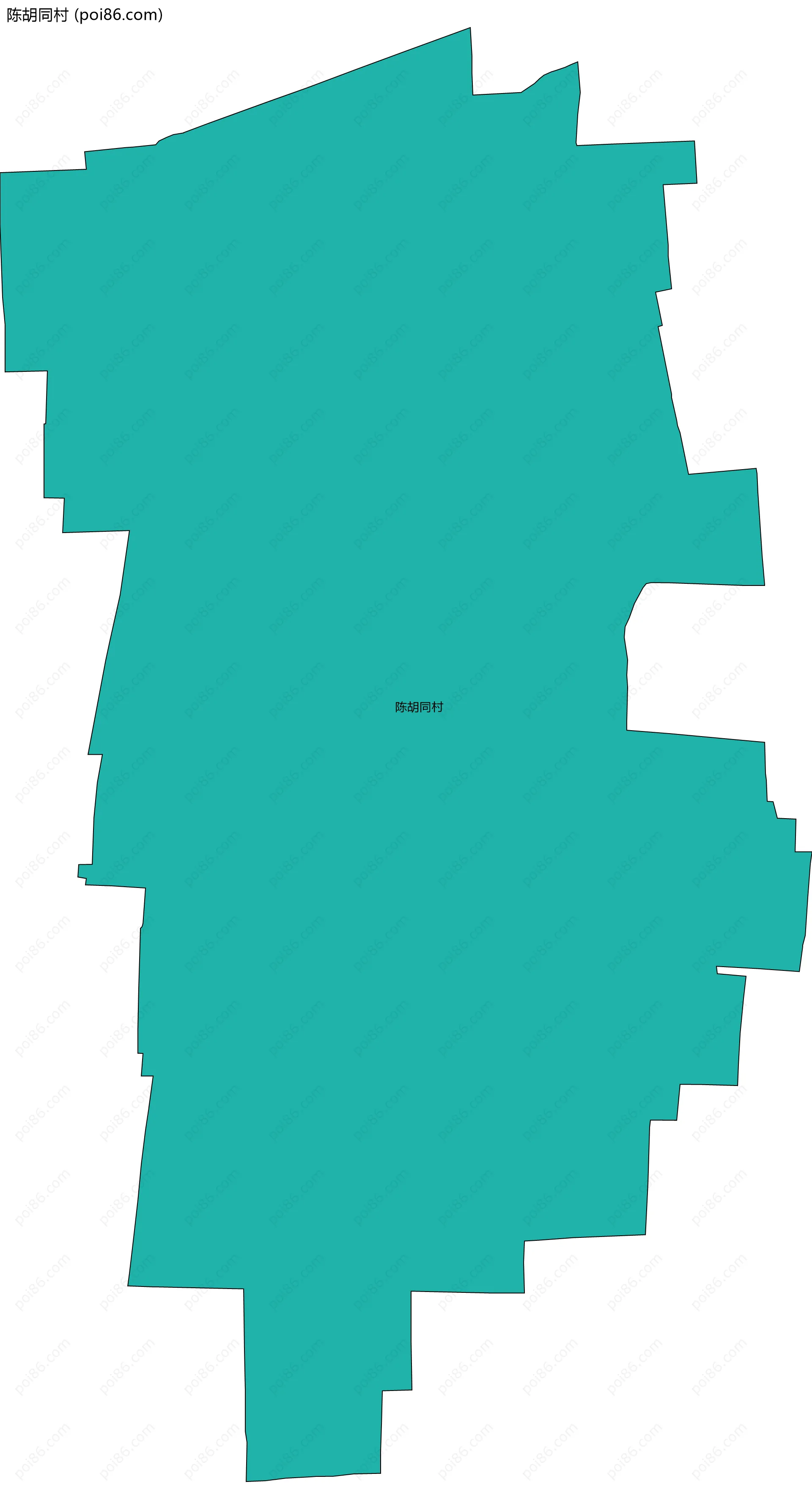 陈胡同村边界地图