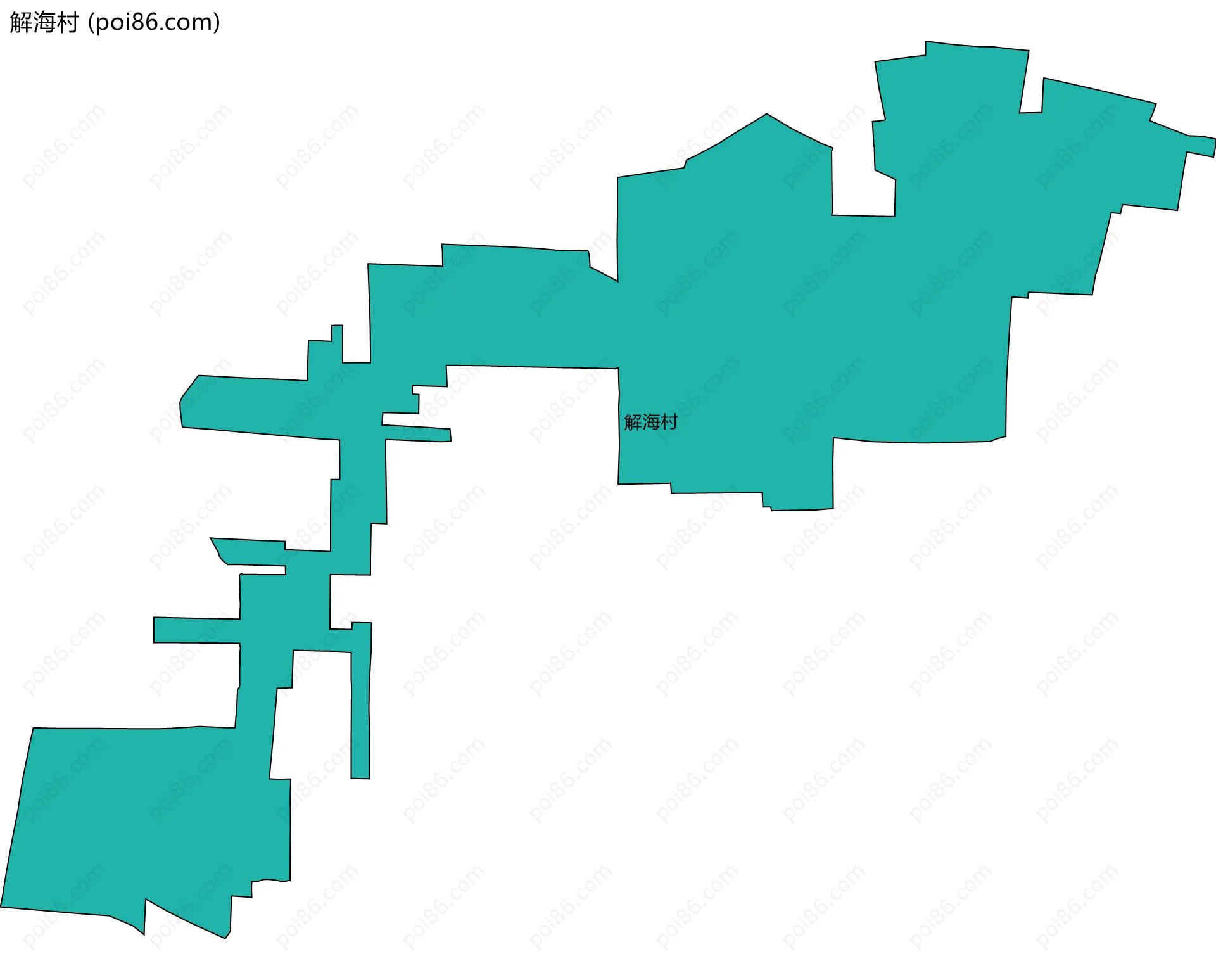 解海村边界地图