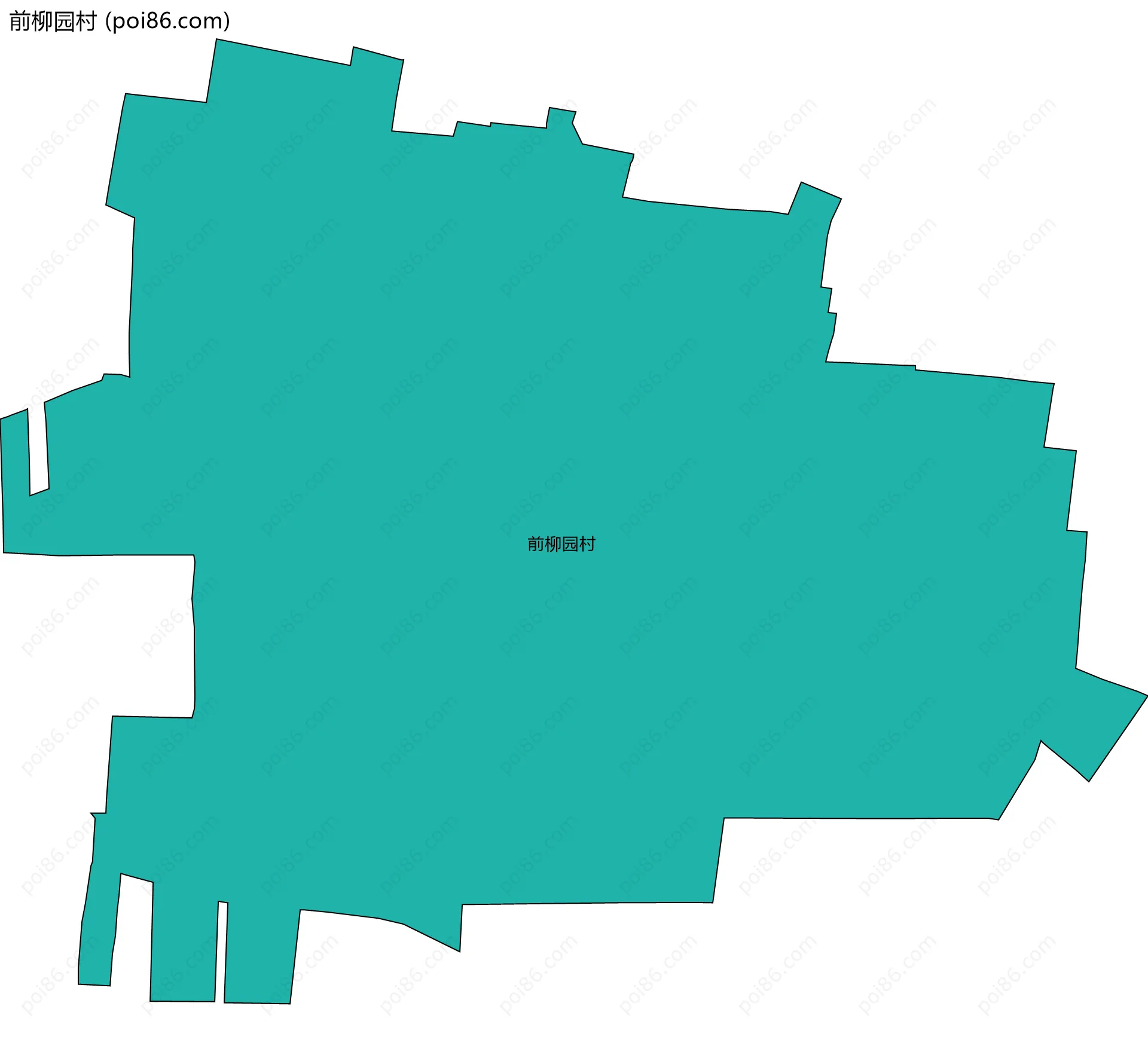 前柳园村边界地图
