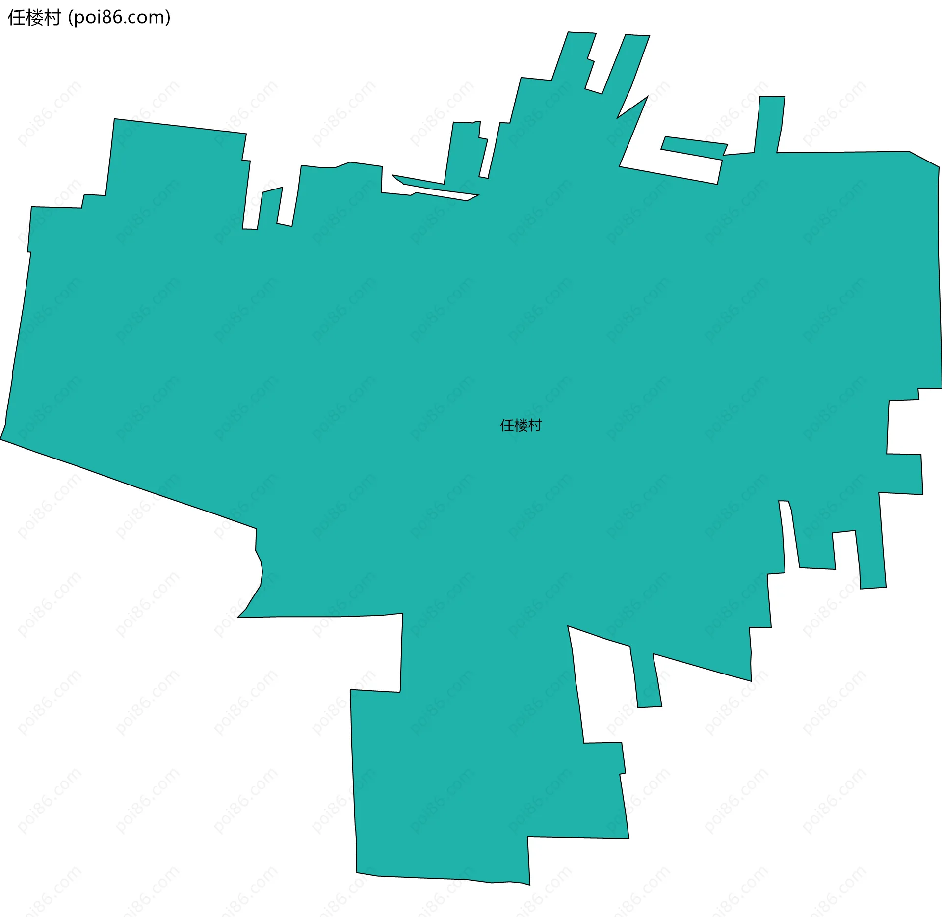 任楼村边界地图