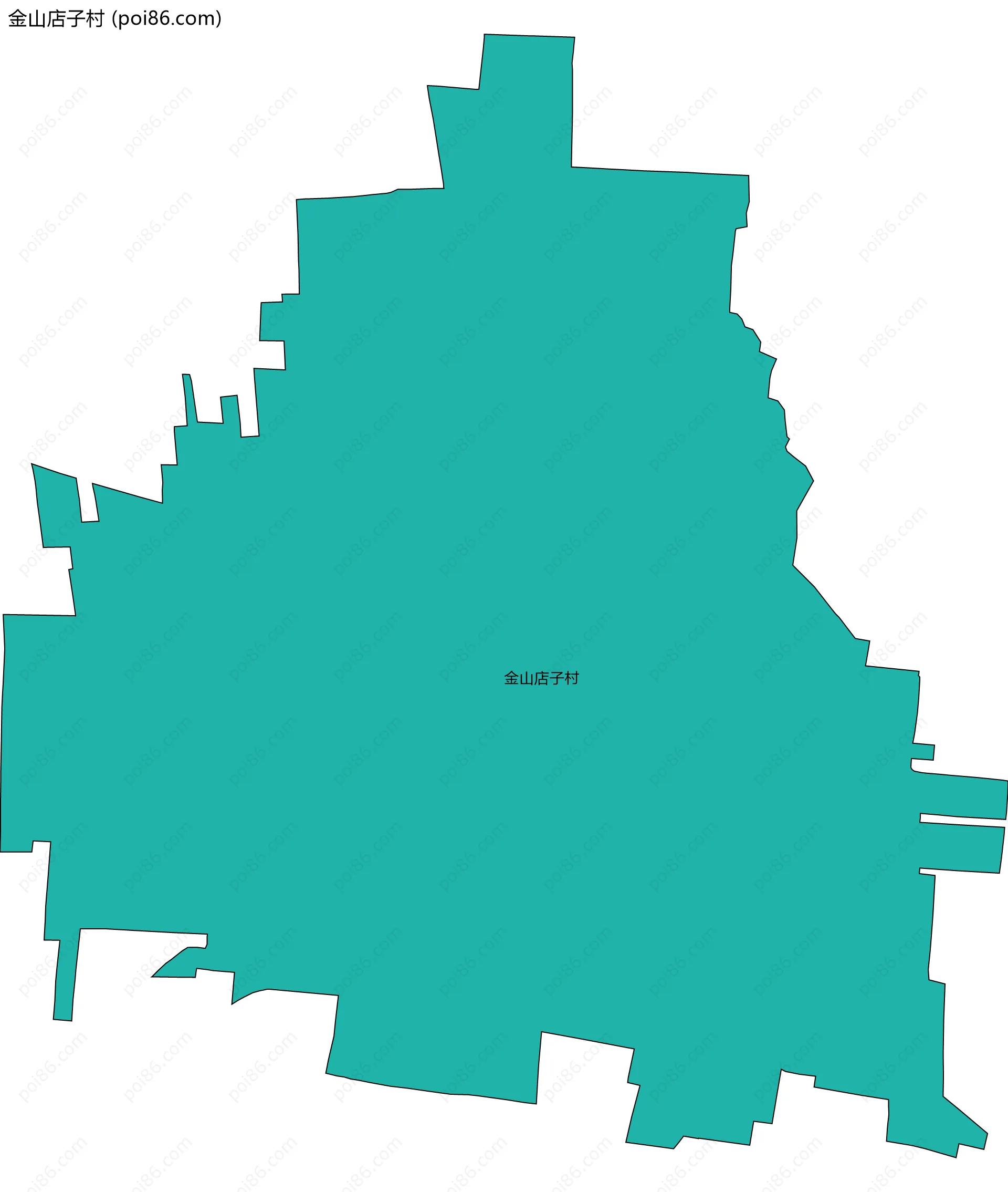 金山店子村边界地图