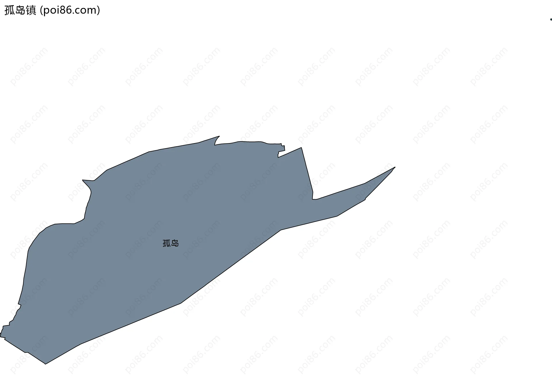 孤岛镇边界地图(五级行政区划)