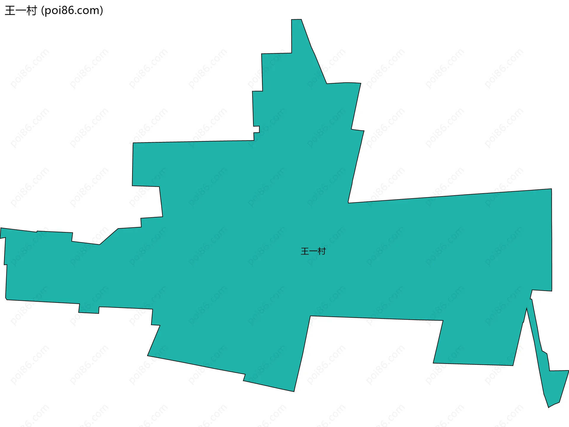 王一村边界地图