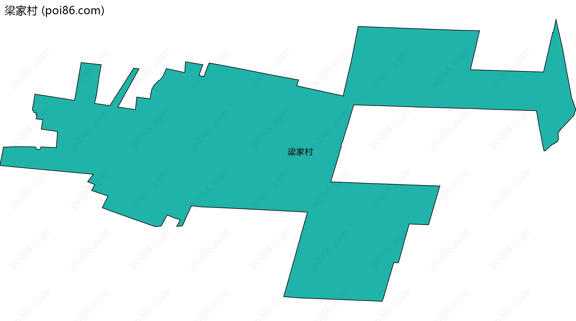 梁家村边界地图