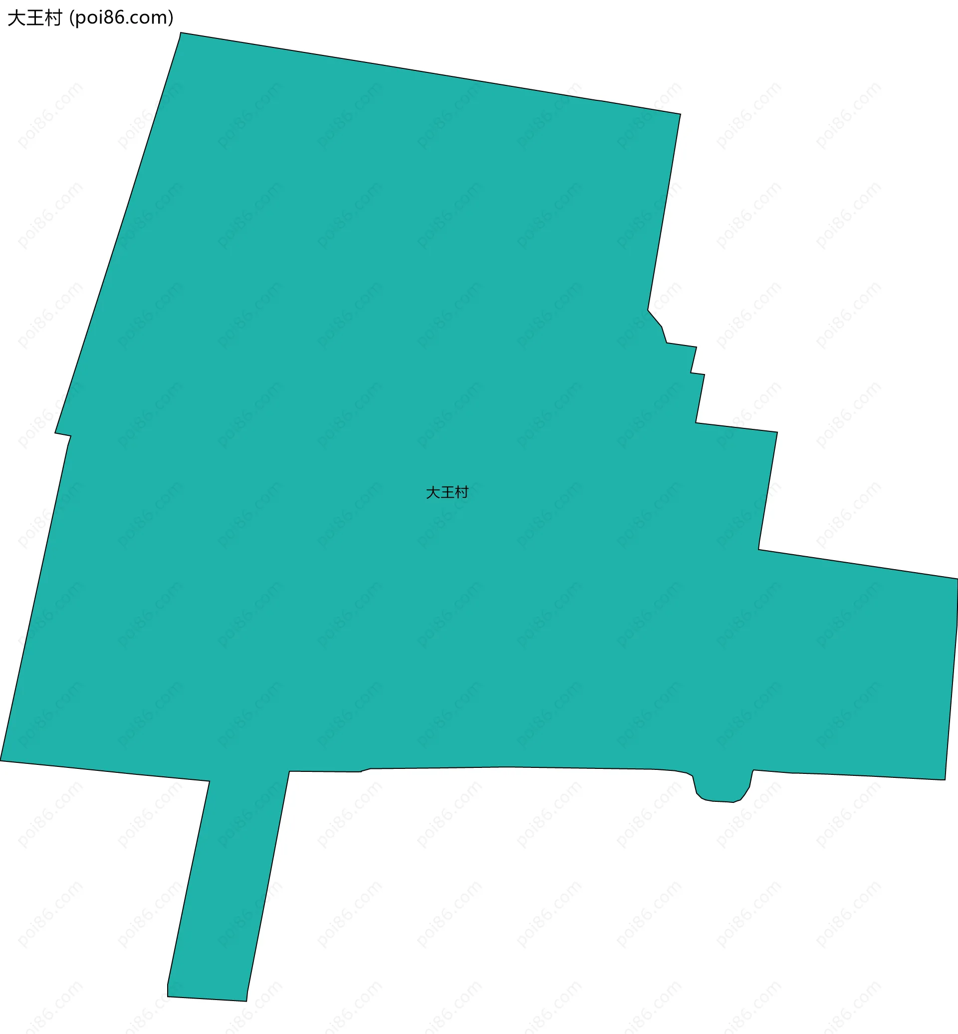 大王村边界地图