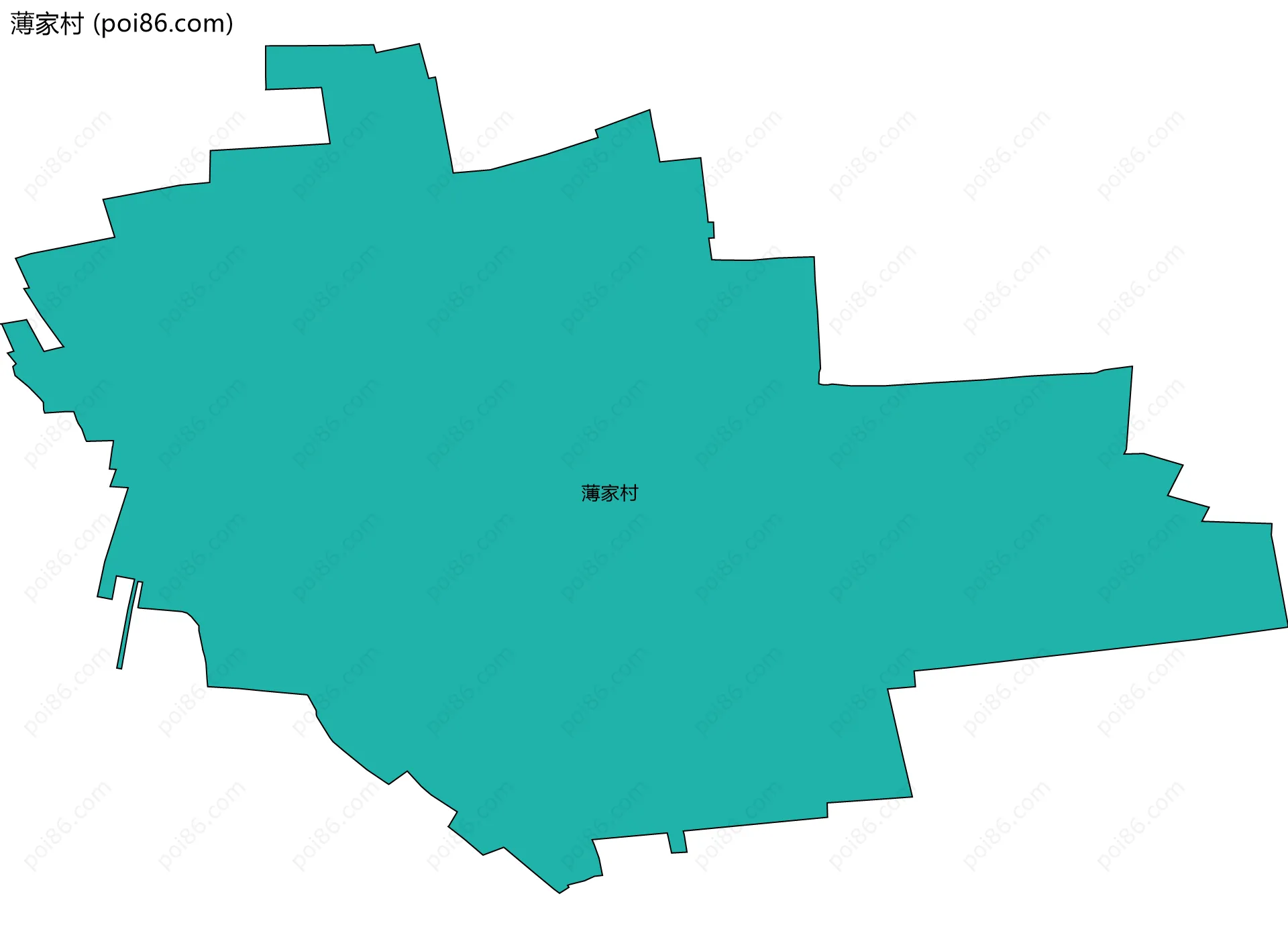 薄家村边界地图