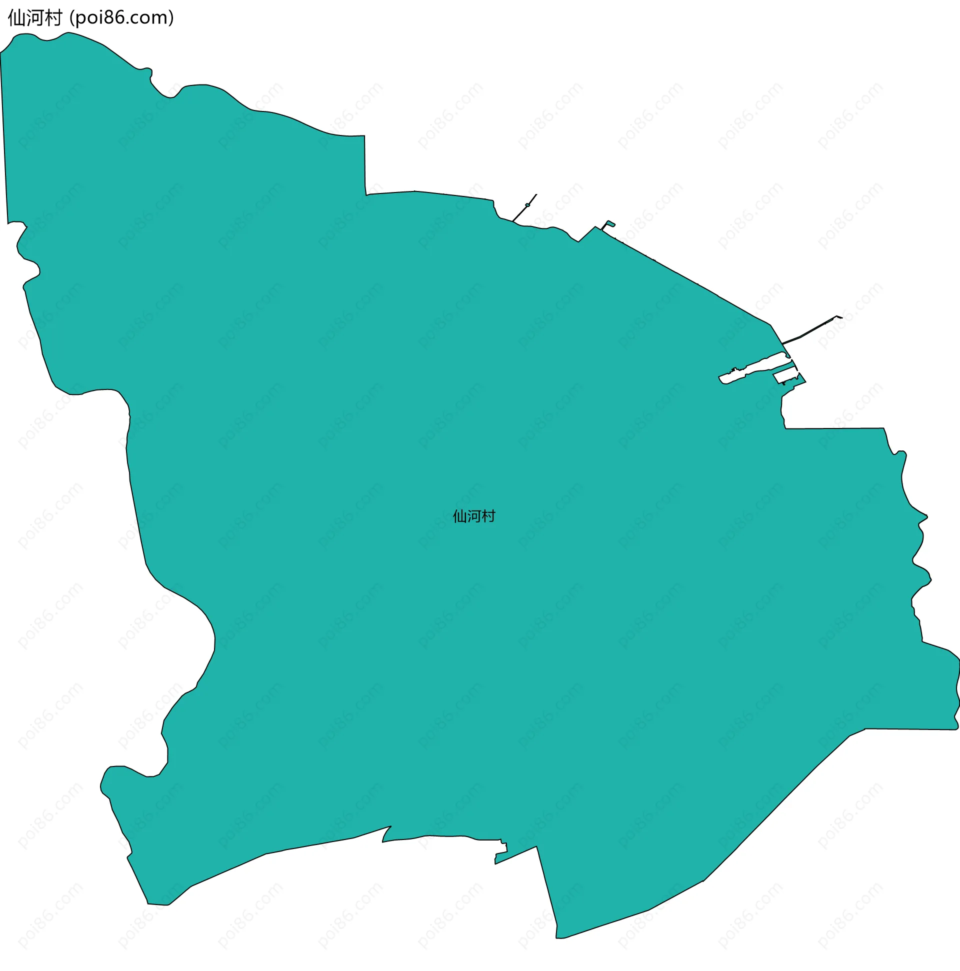 仙河村边界地图