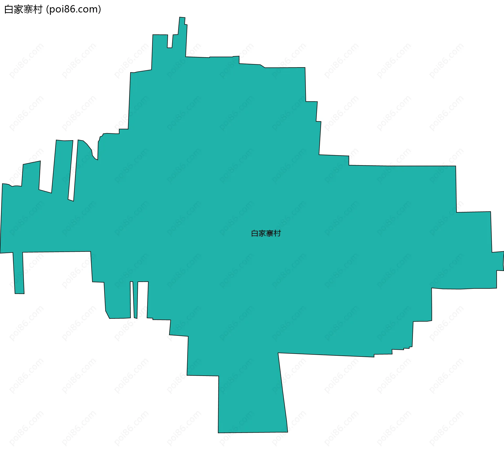 白家寨村边界地图