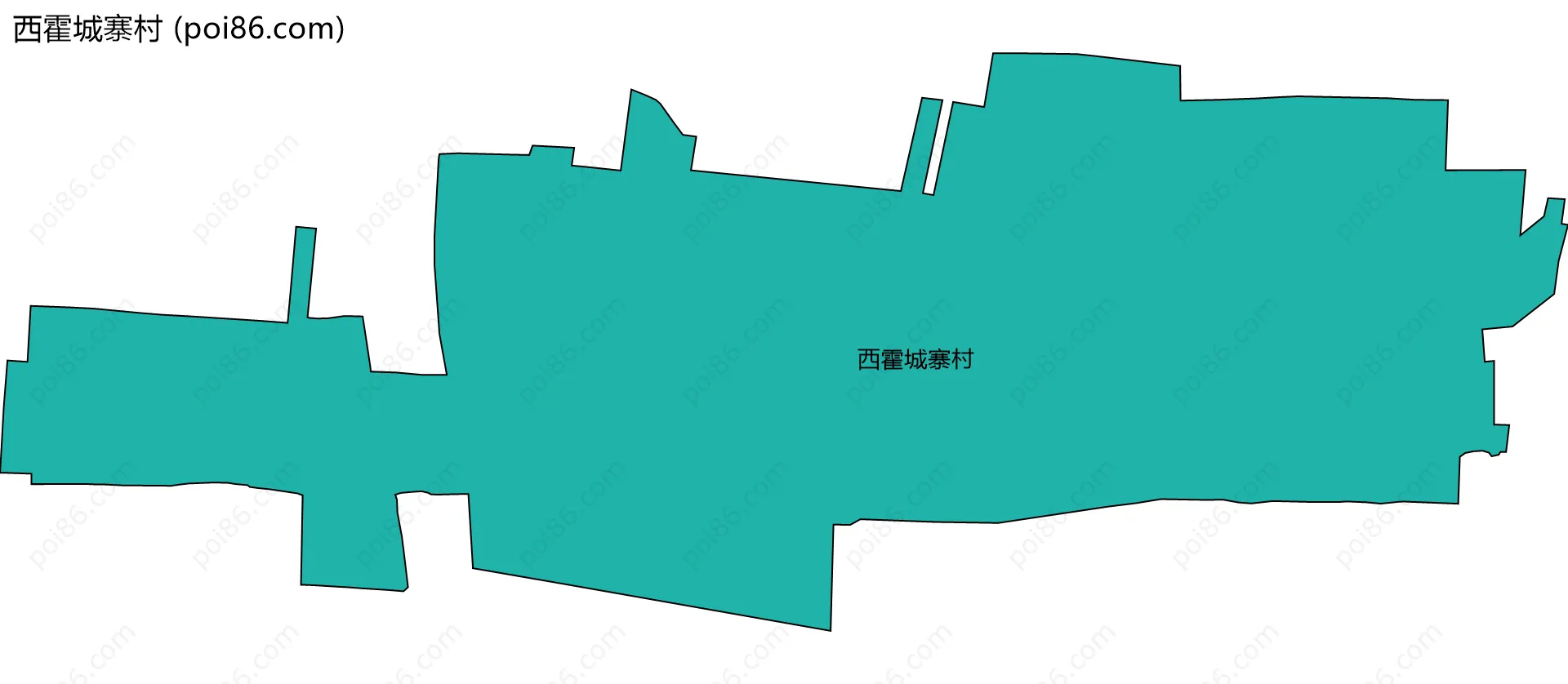 西霍城寨村边界地图