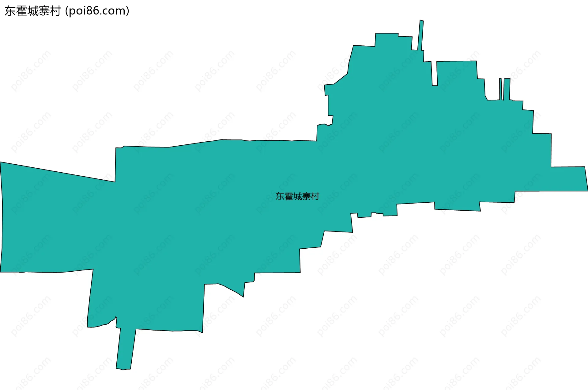 东霍城寨村边界地图