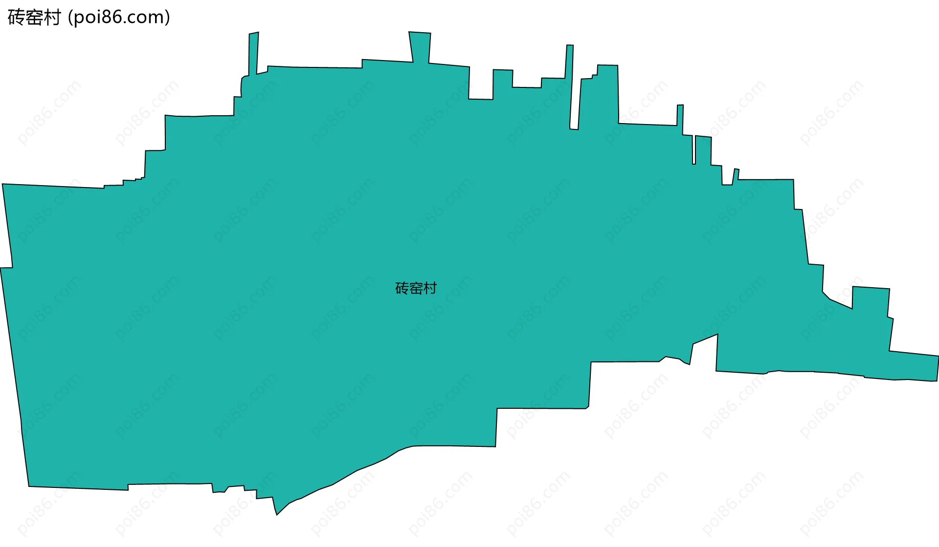 砖窑村边界地图
