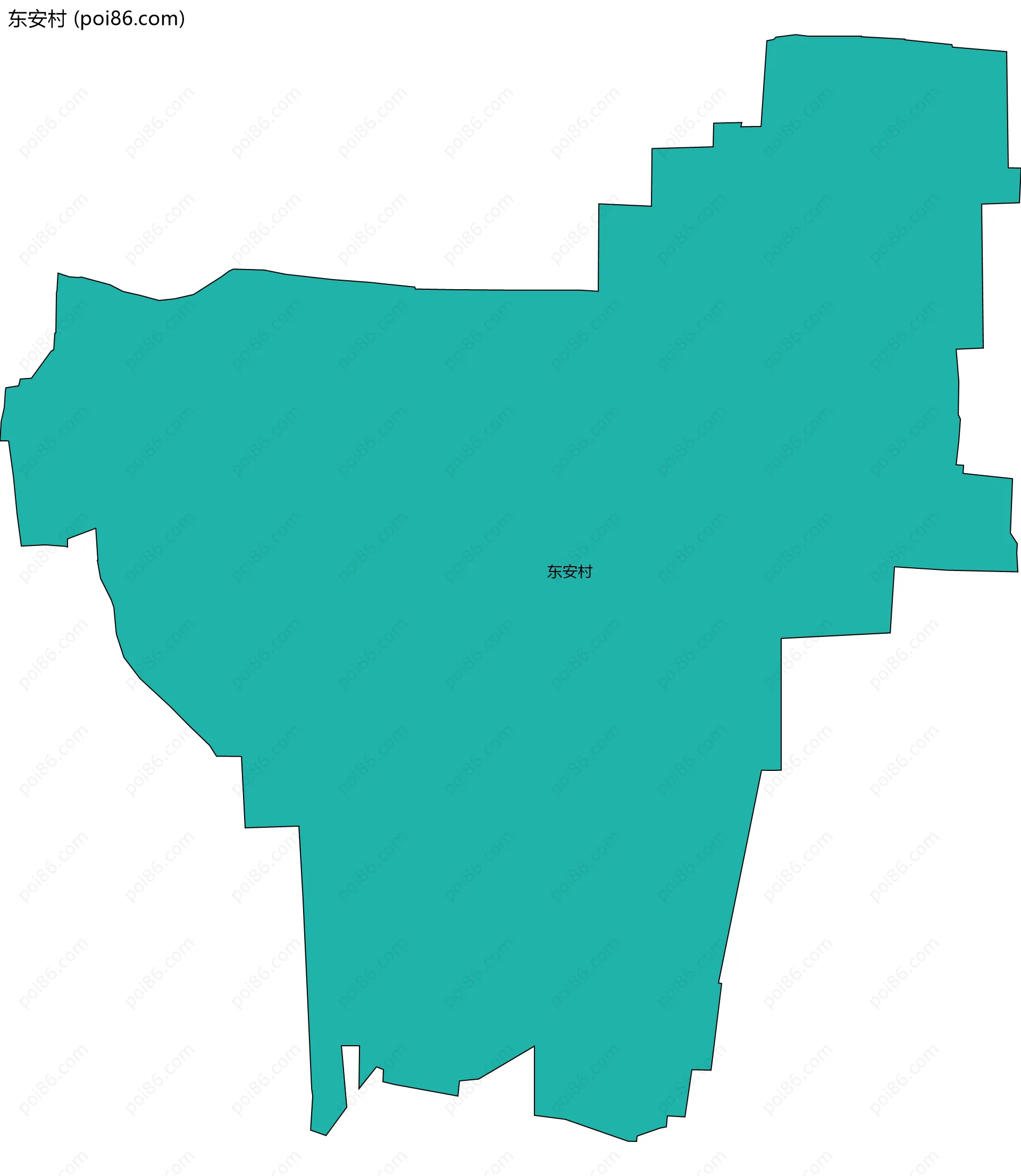 东安村边界地图