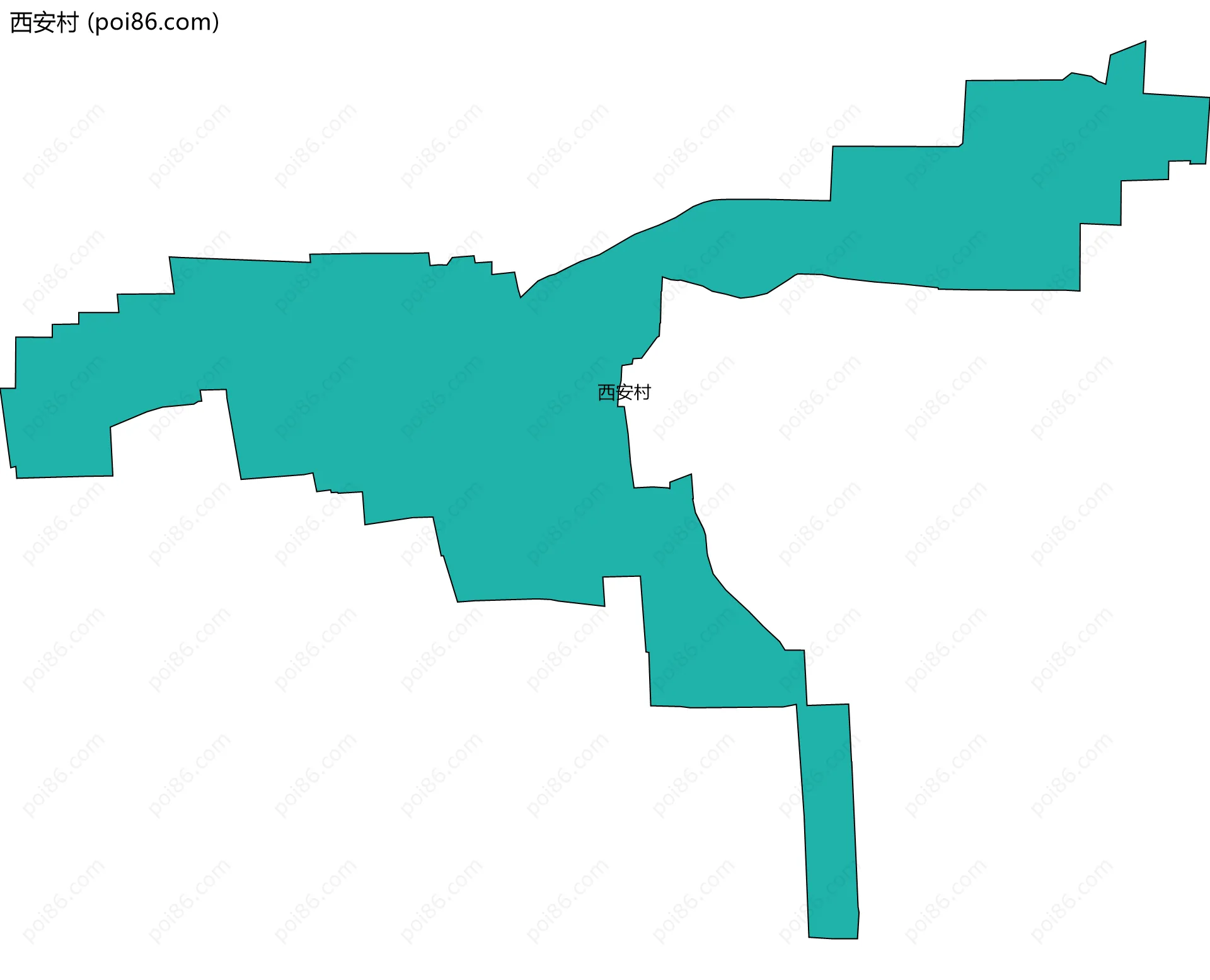 西安村边界地图