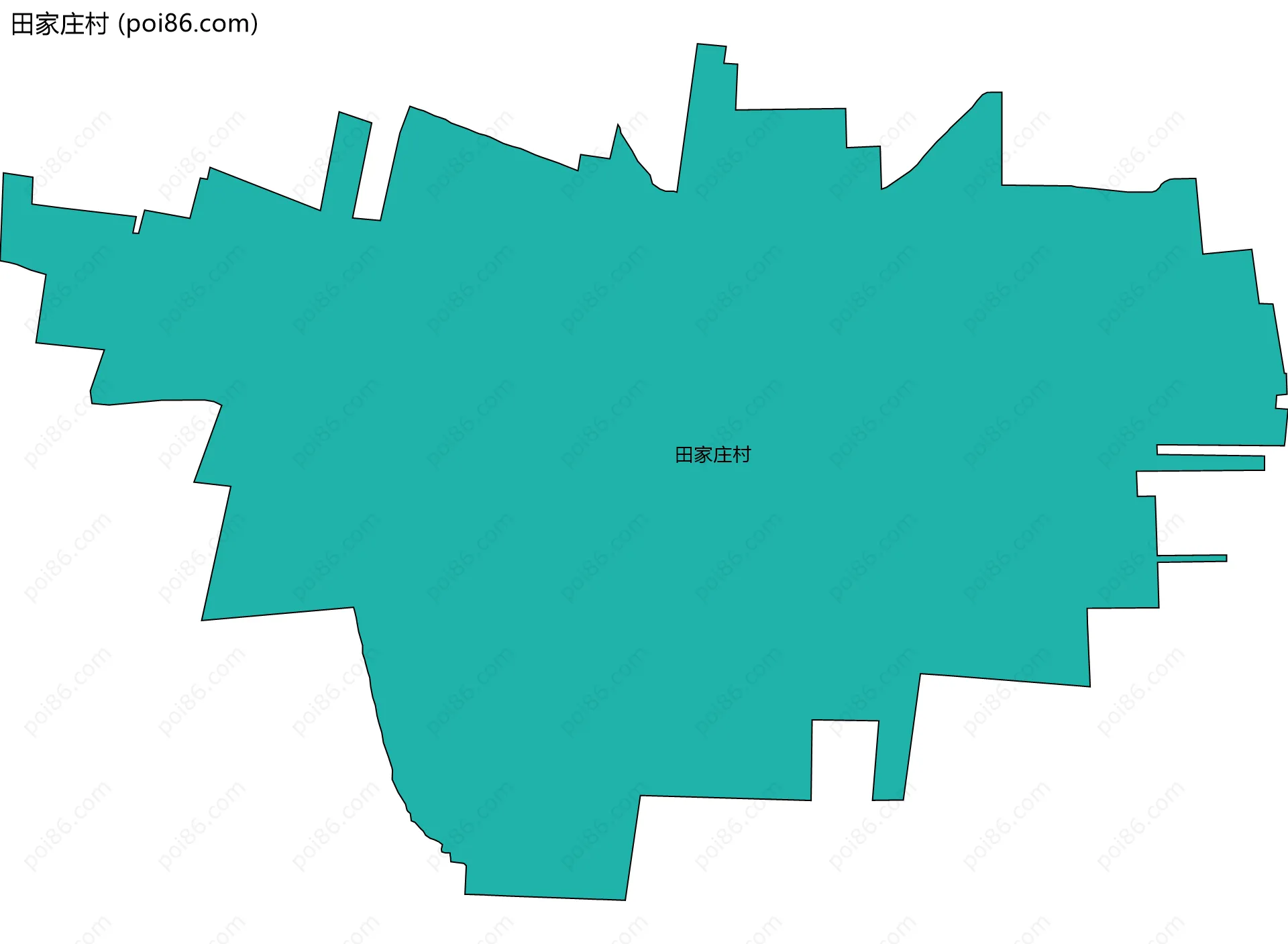 田家庄村边界地图