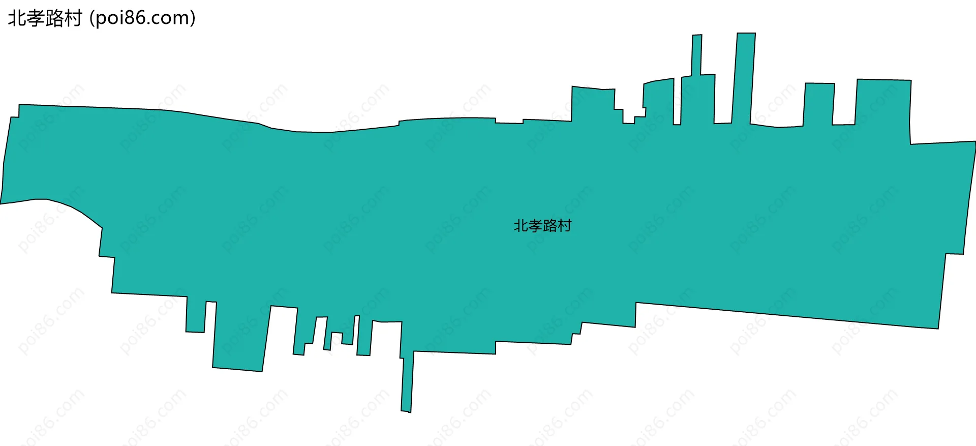 北孝路村边界地图