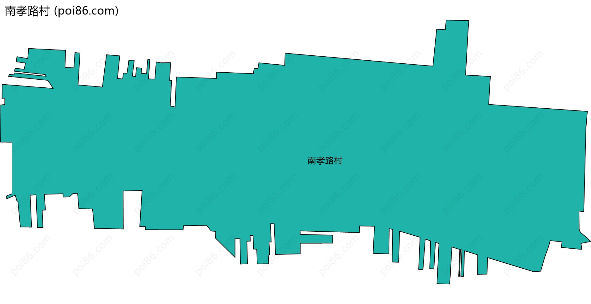 南孝路村边界地图