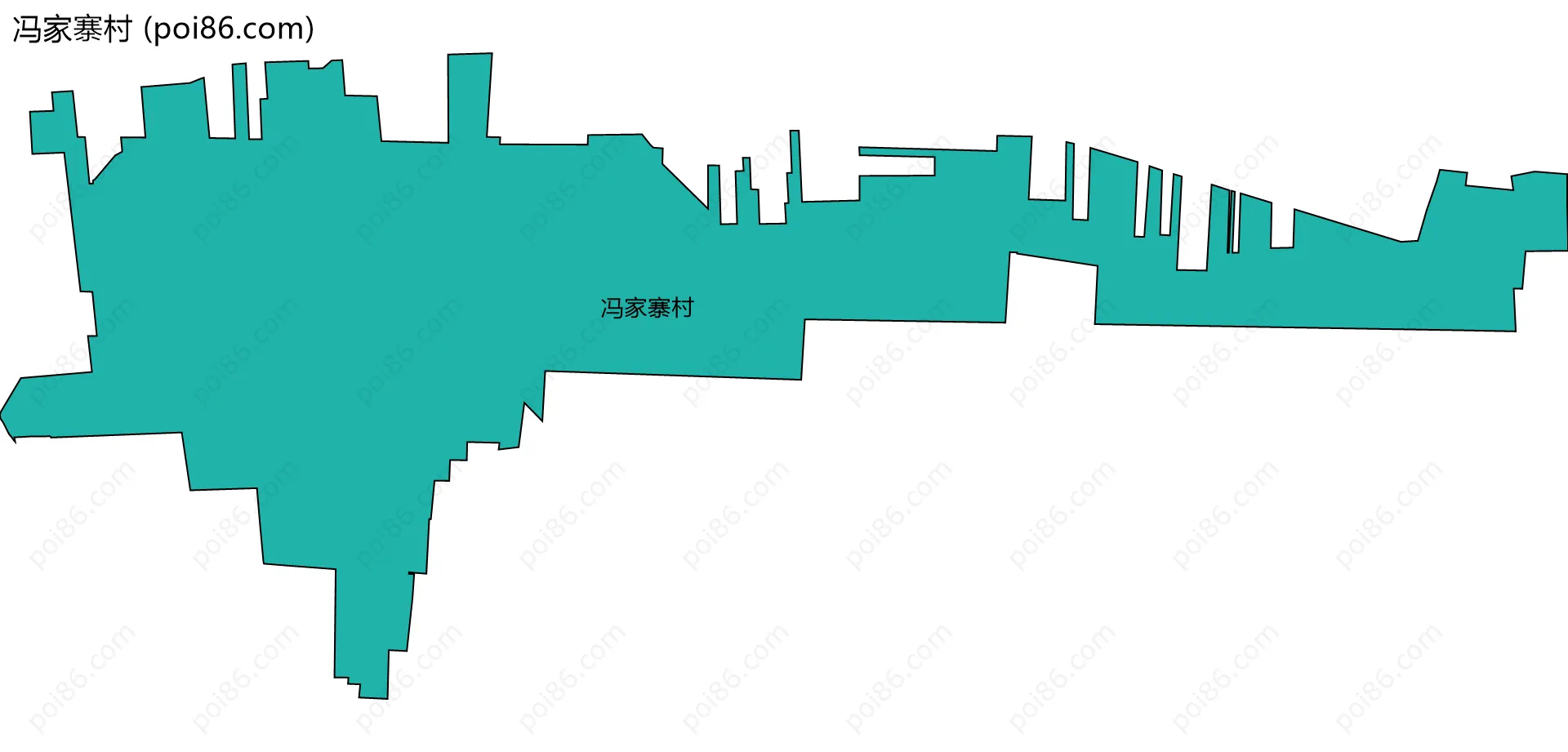 冯家寨村边界地图