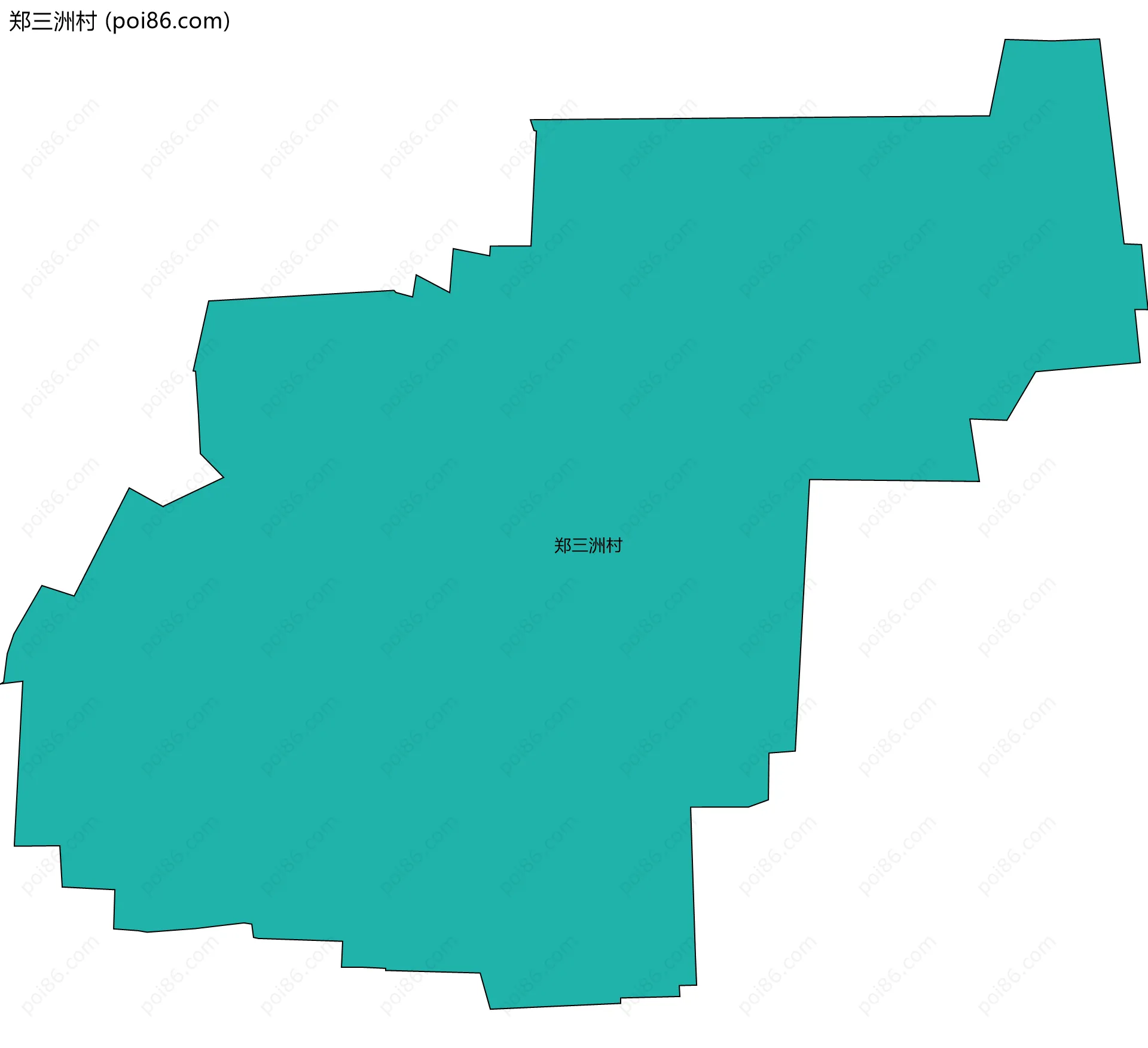 郑三洲村边界地图
