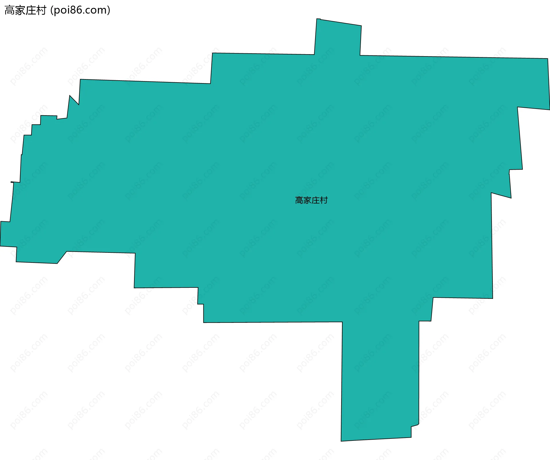 高家庄村边界地图