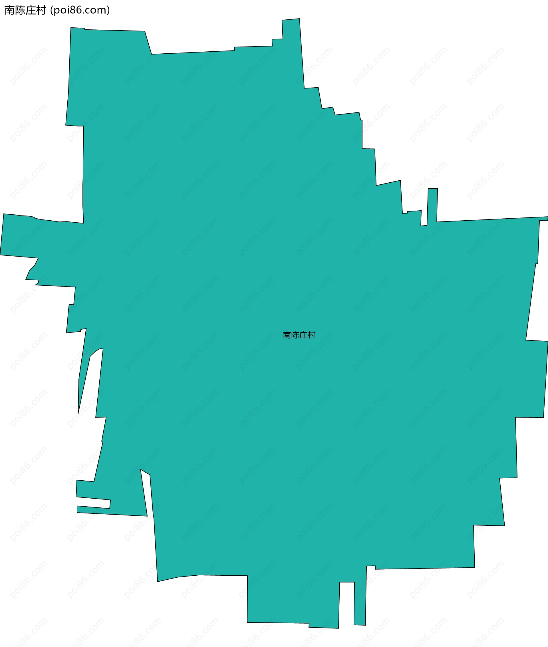南陈庄村边界地图