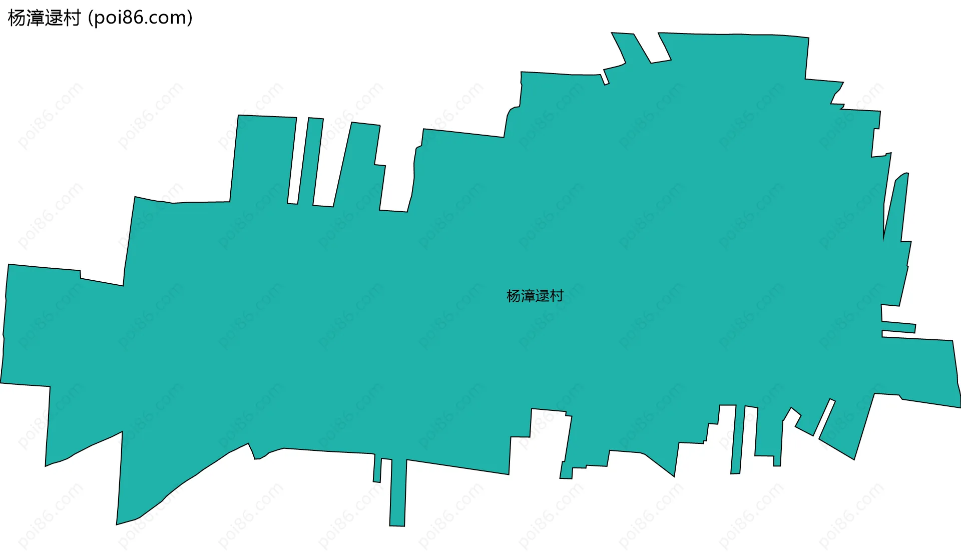 杨漳逯村边界地图