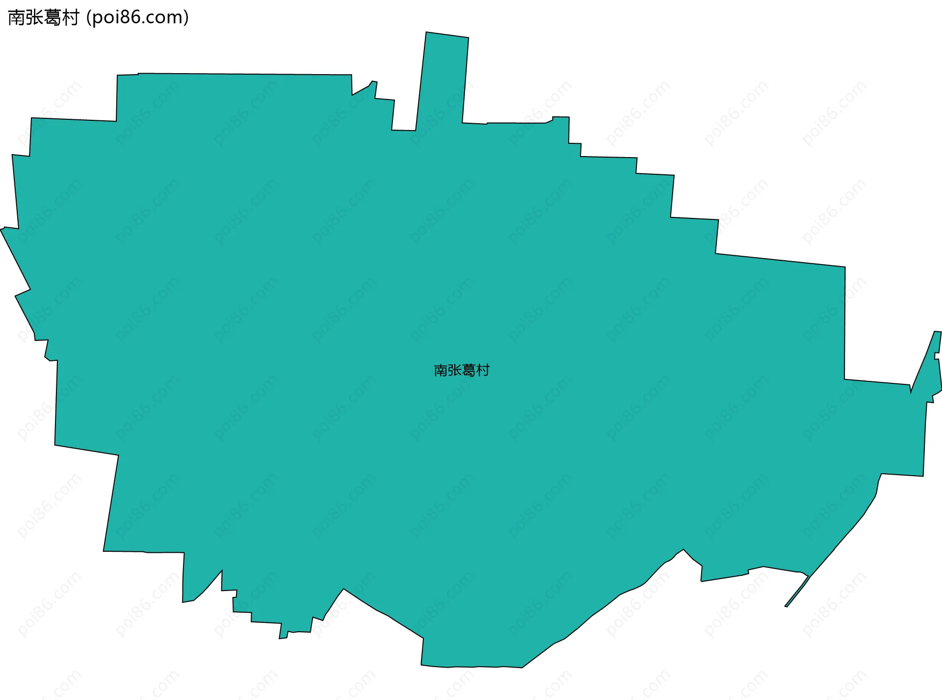 南张葛村边界地图