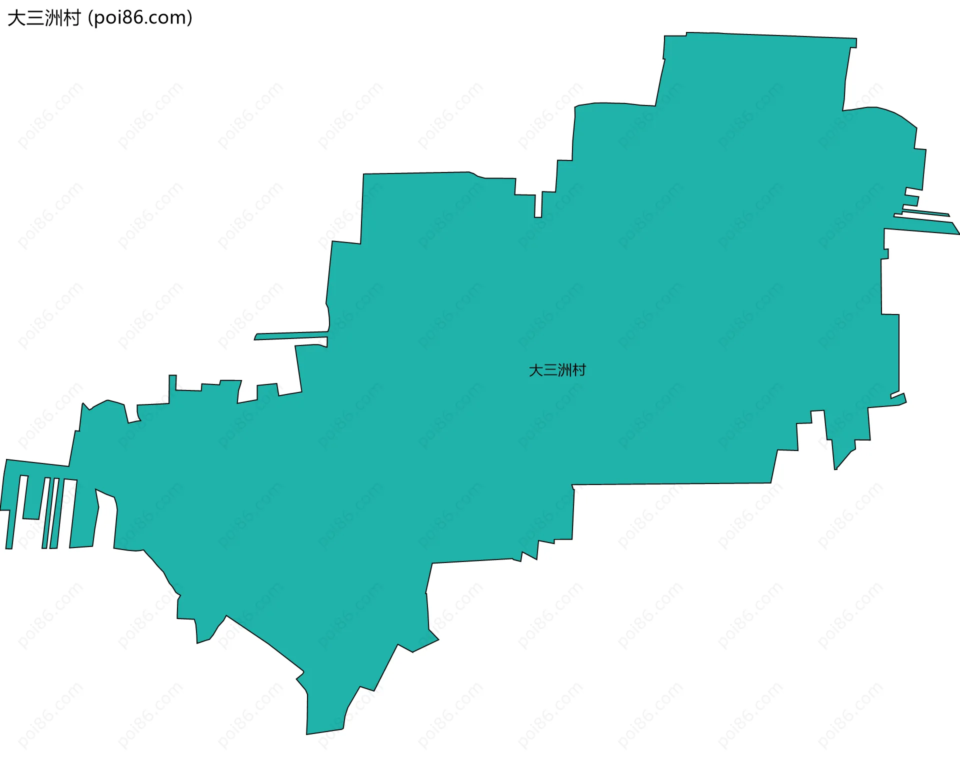 大三洲村边界地图