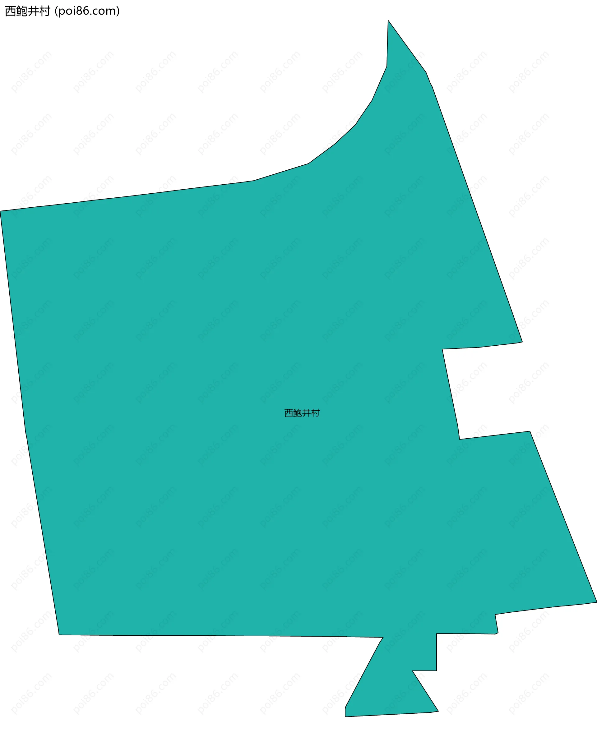 西鲍井村边界地图