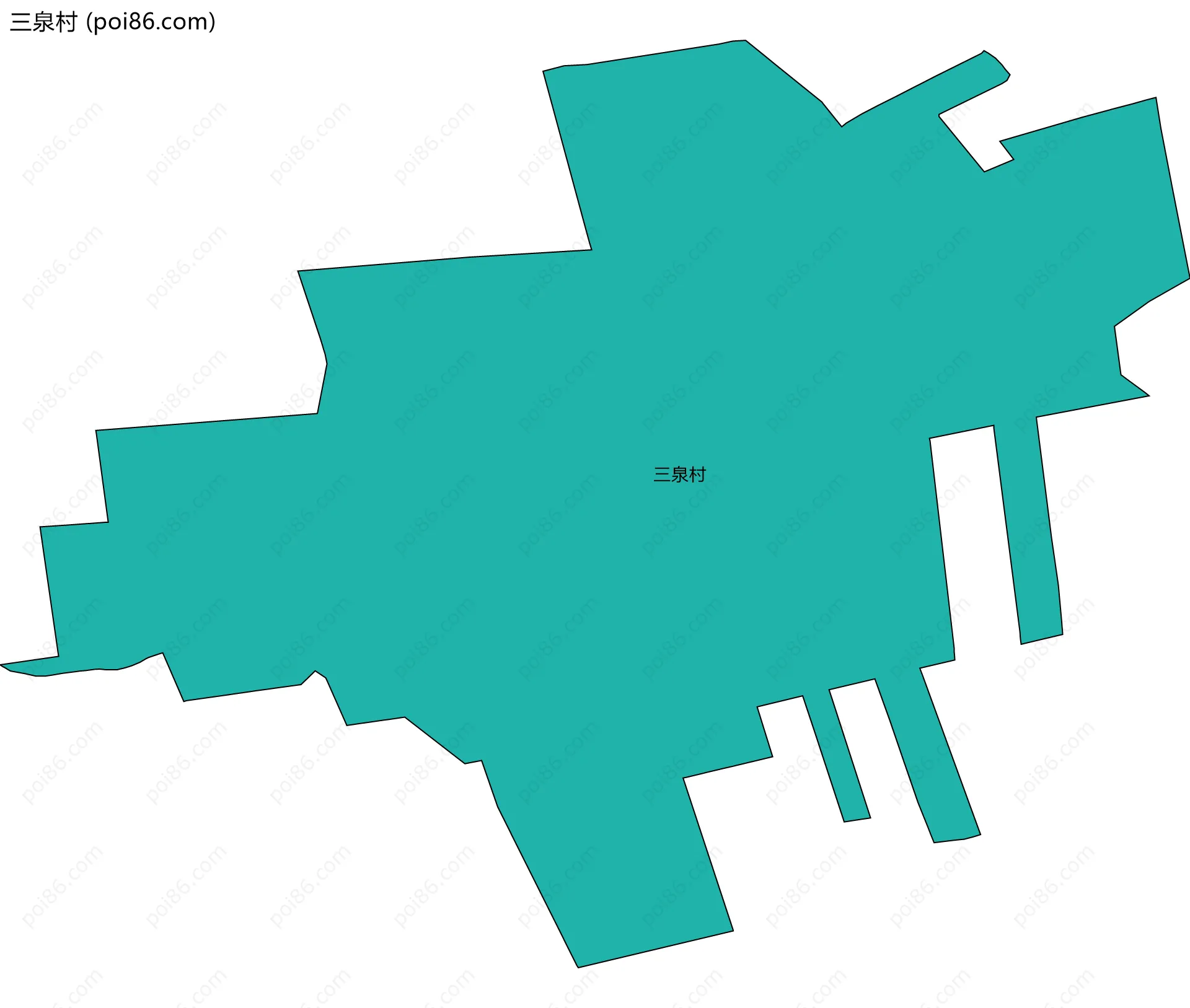 三泉村边界地图