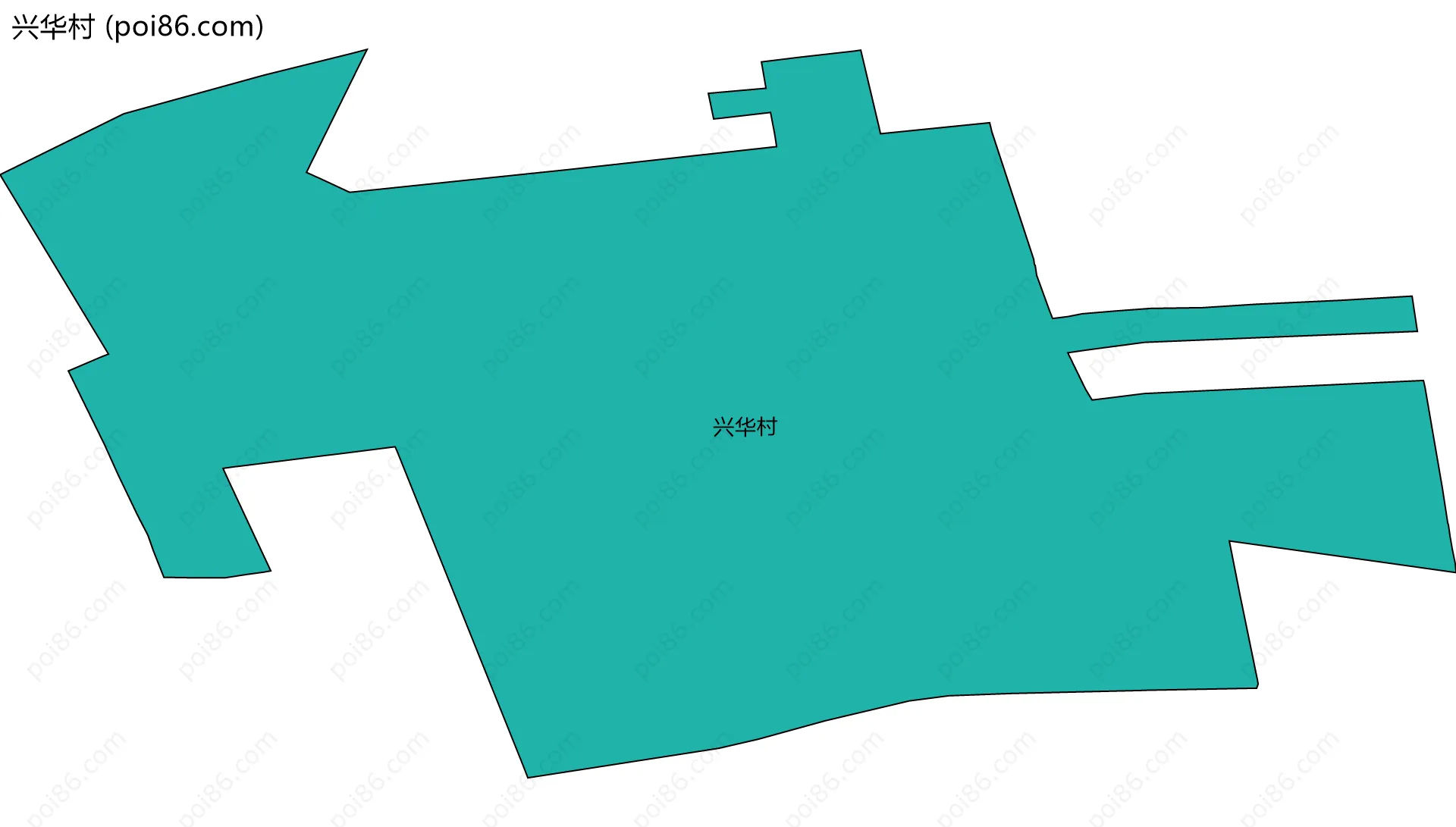 兴华村边界地图