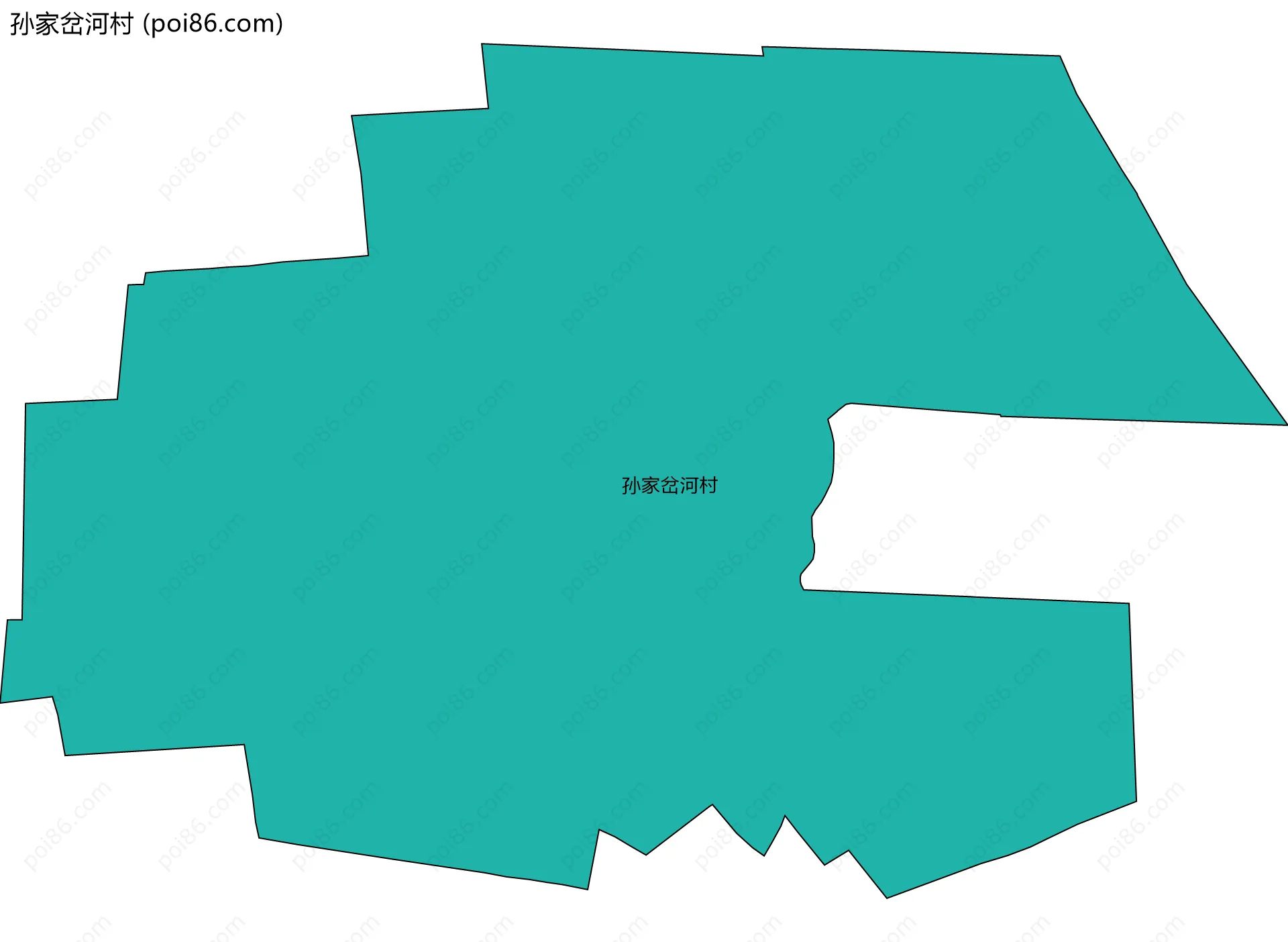 孙家岔河村边界地图