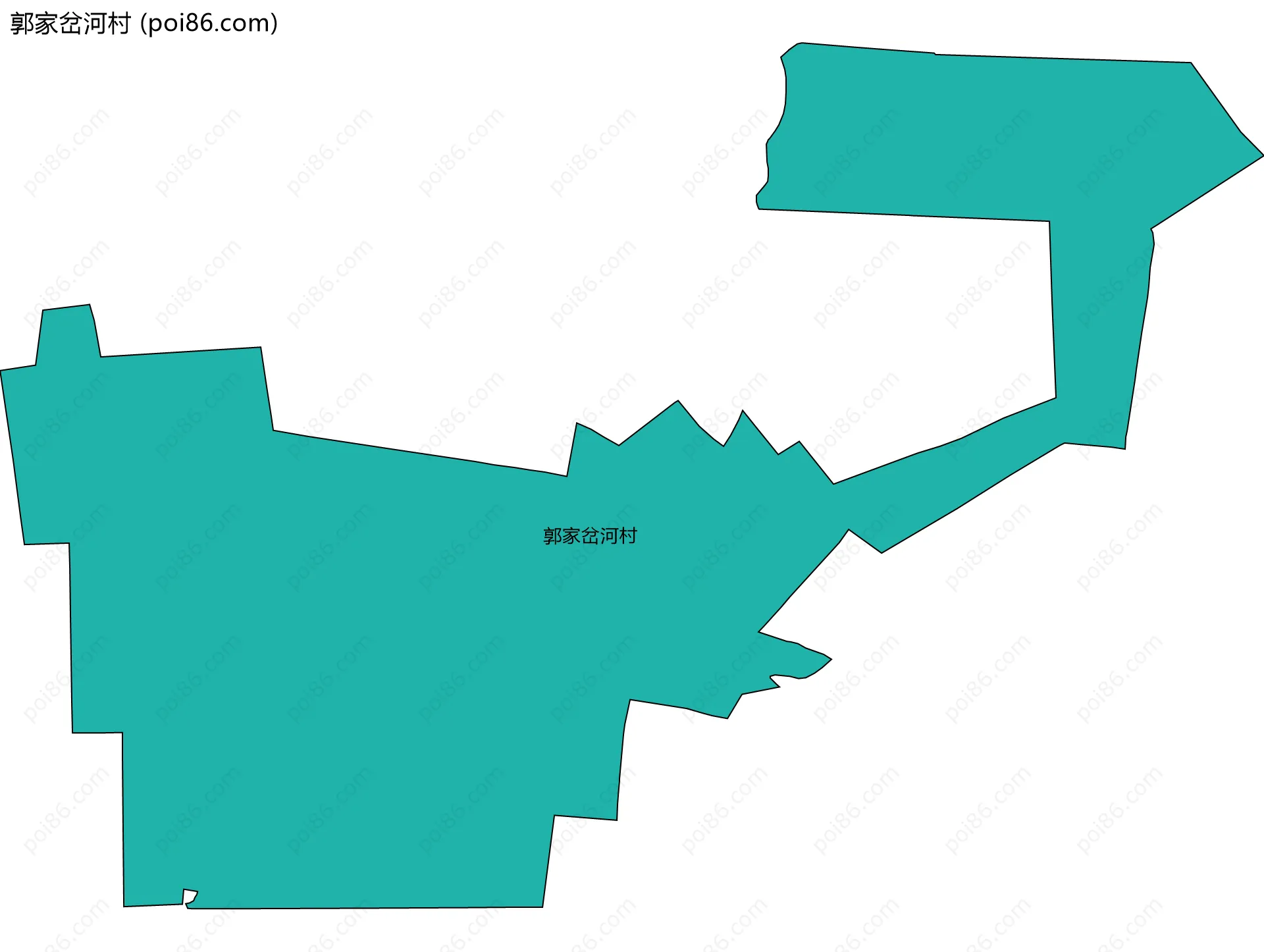 郭家岔河村边界地图