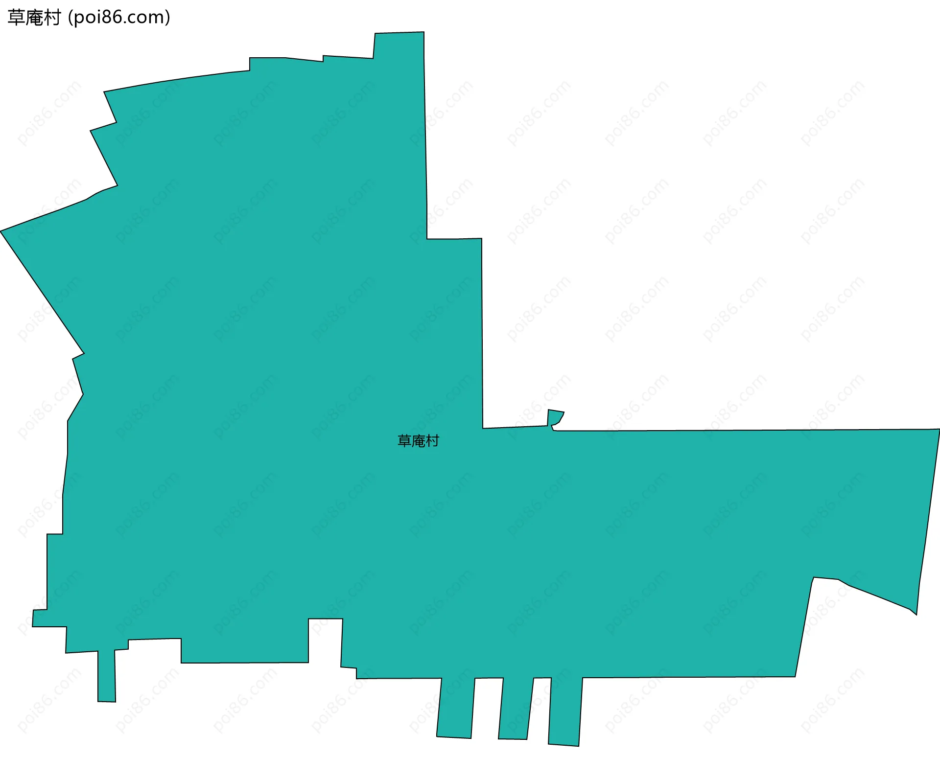草庵村边界地图