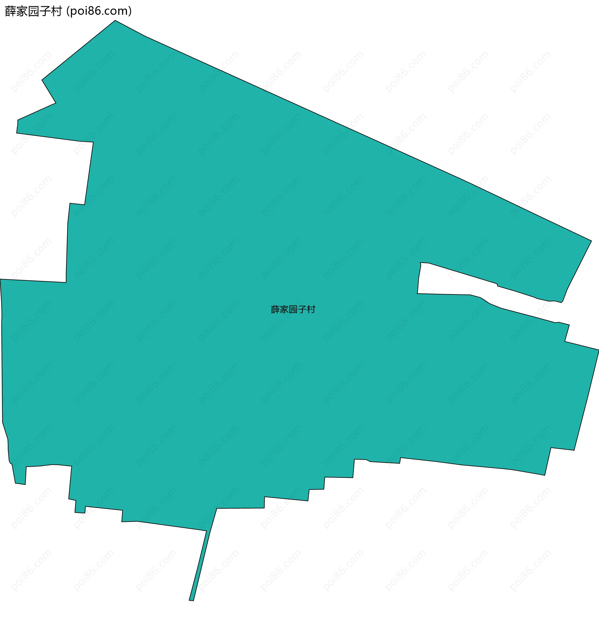 薛家园子村边界地图