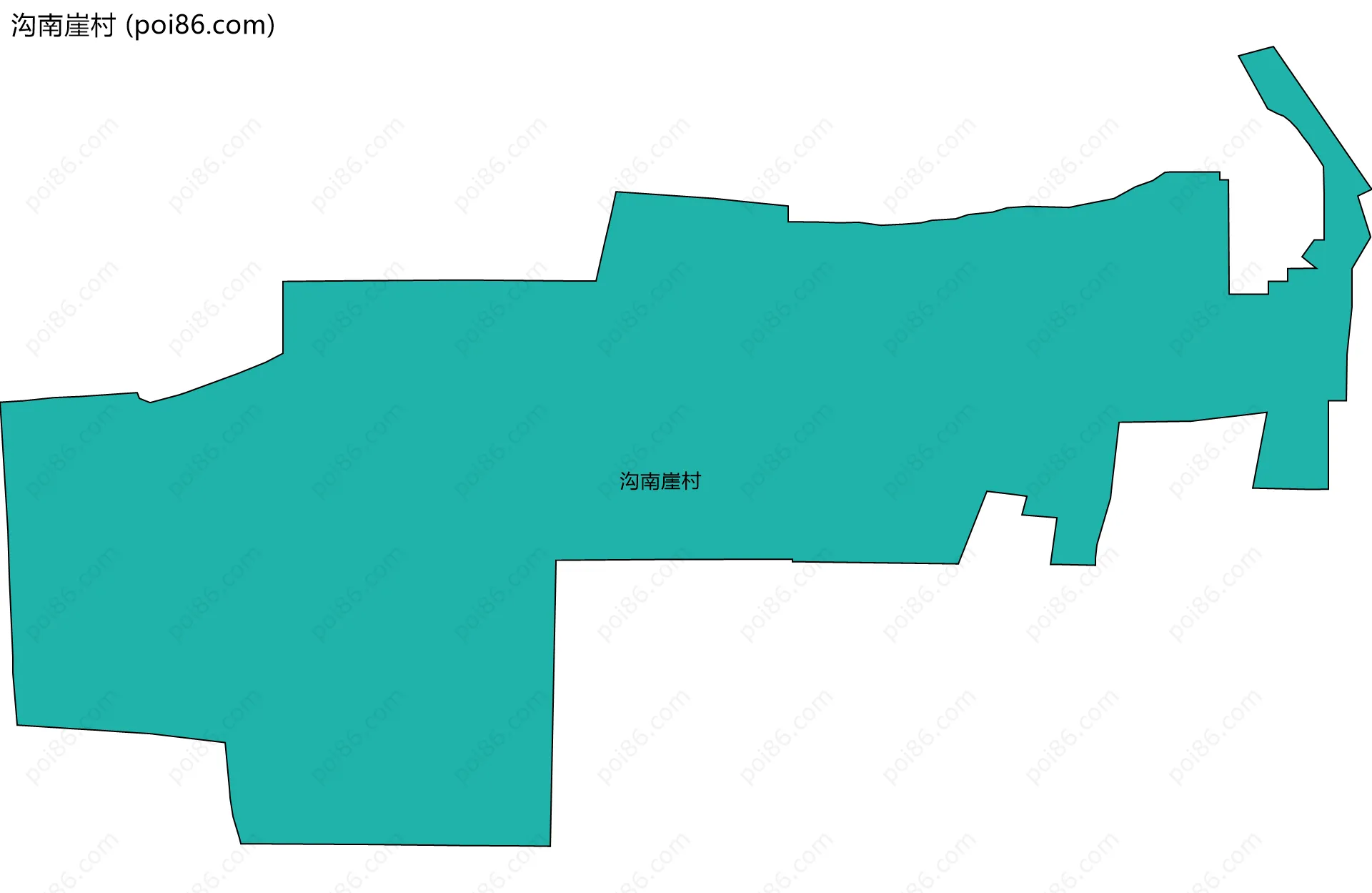 沟南崖村边界地图